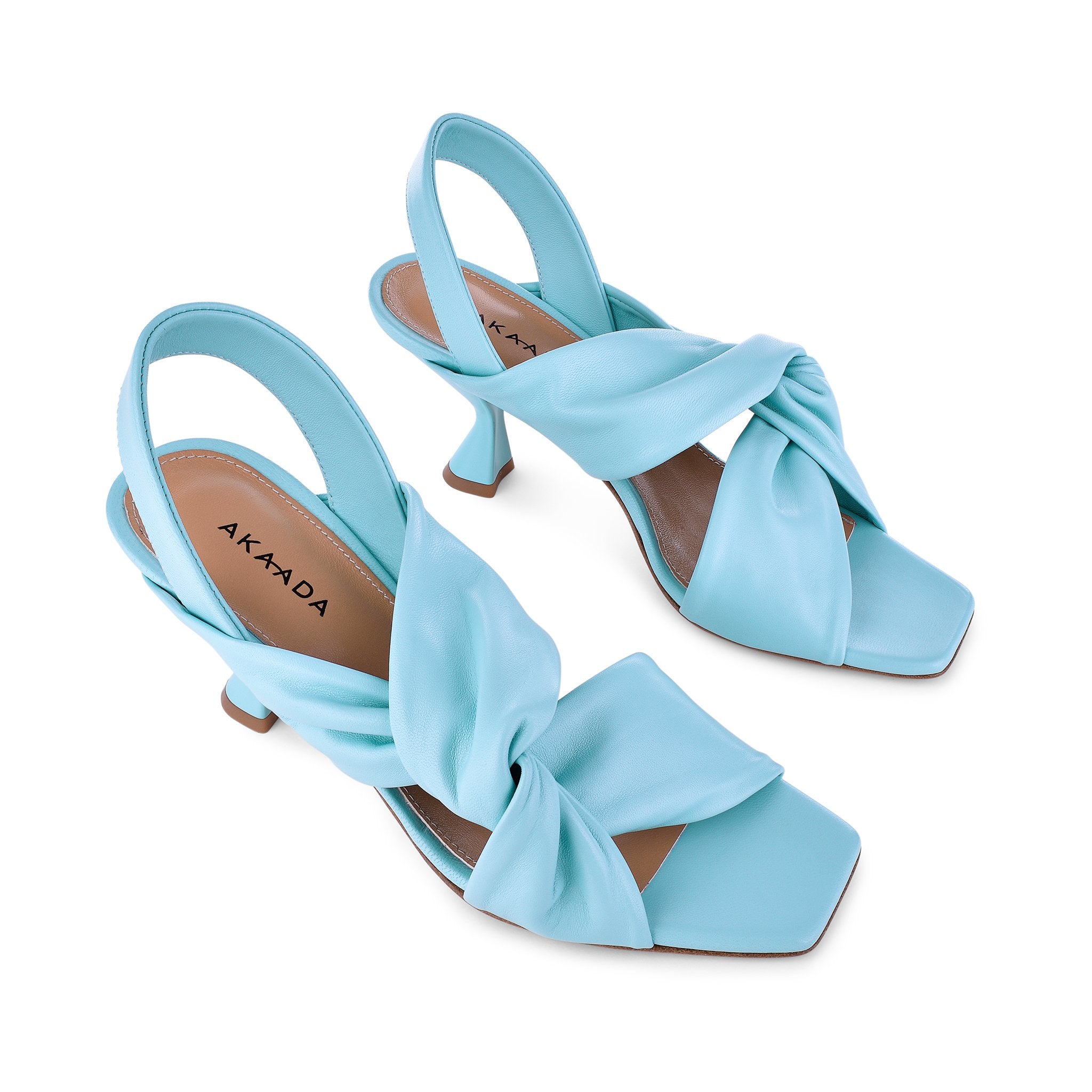 Asami Sky Blue Soft Nappa Sandals 9107-03 - 4