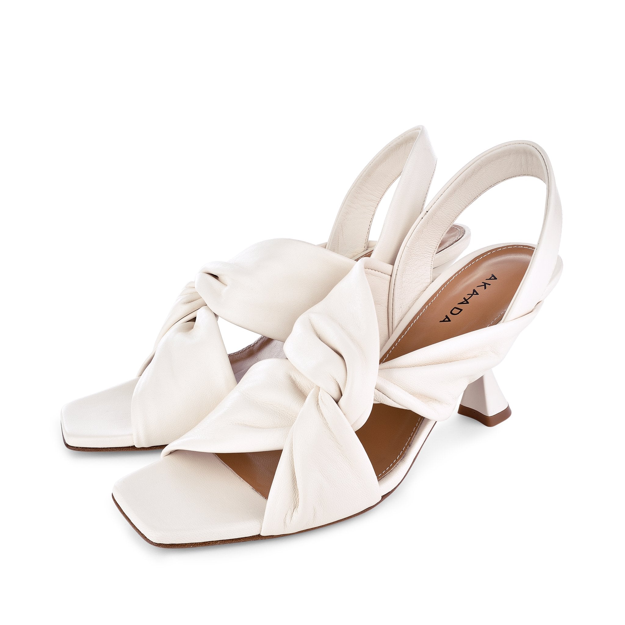 Asami Cream Soft Nappa Sandals 9107-01 - 4