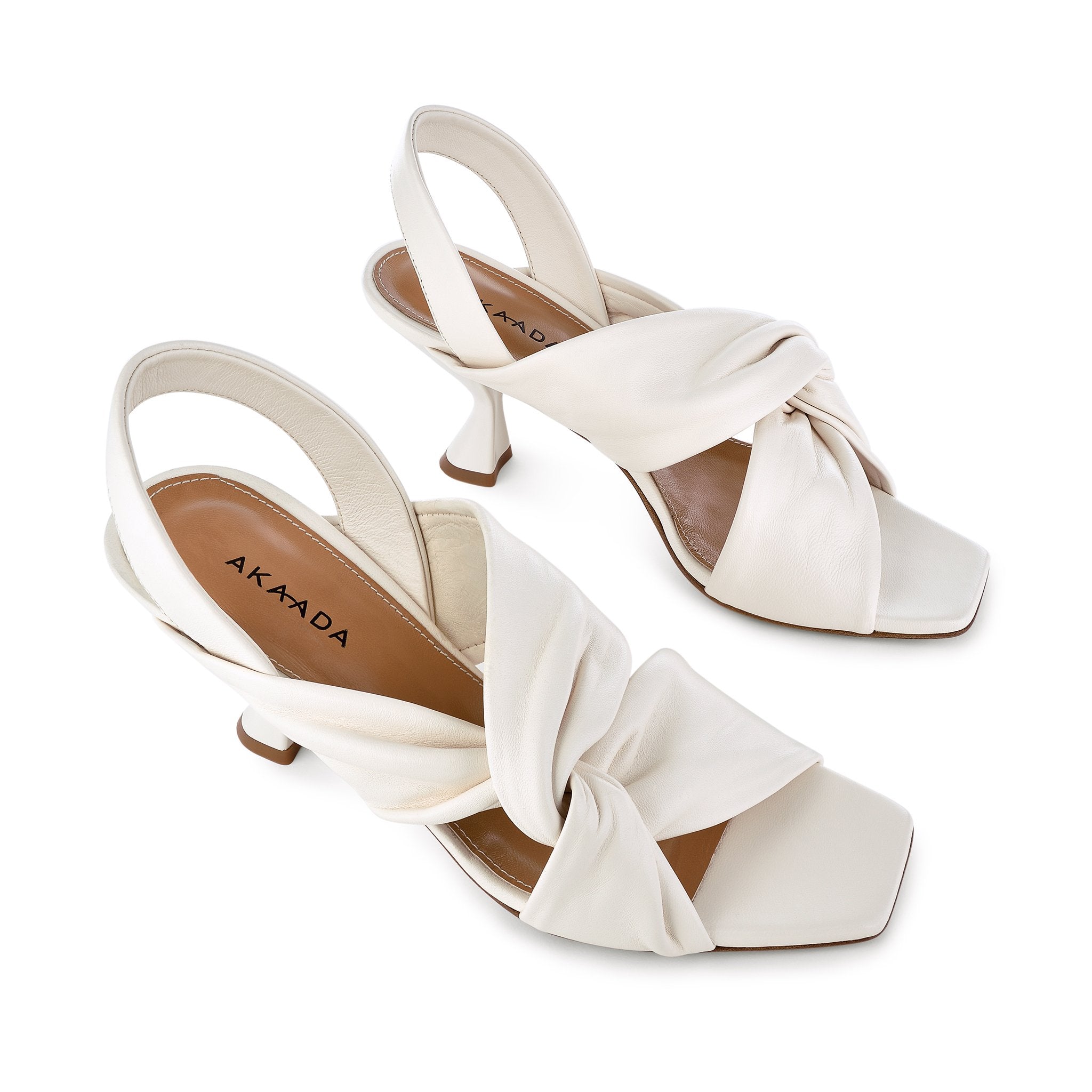 Asami Cream Soft Nappa Sandals 9107-01 - 7