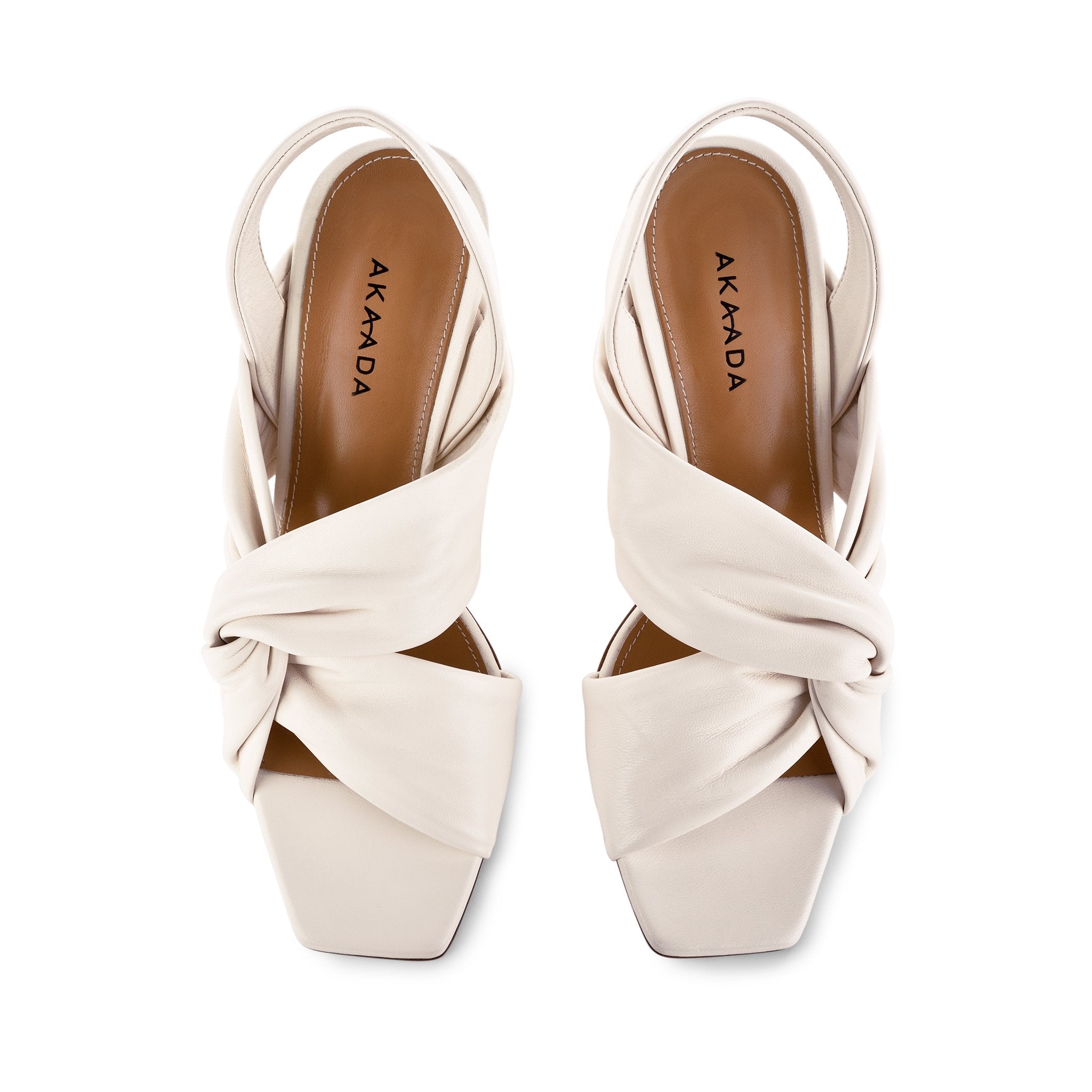 Asami Cream Soft Nappa Sandals 9107-01 - 5