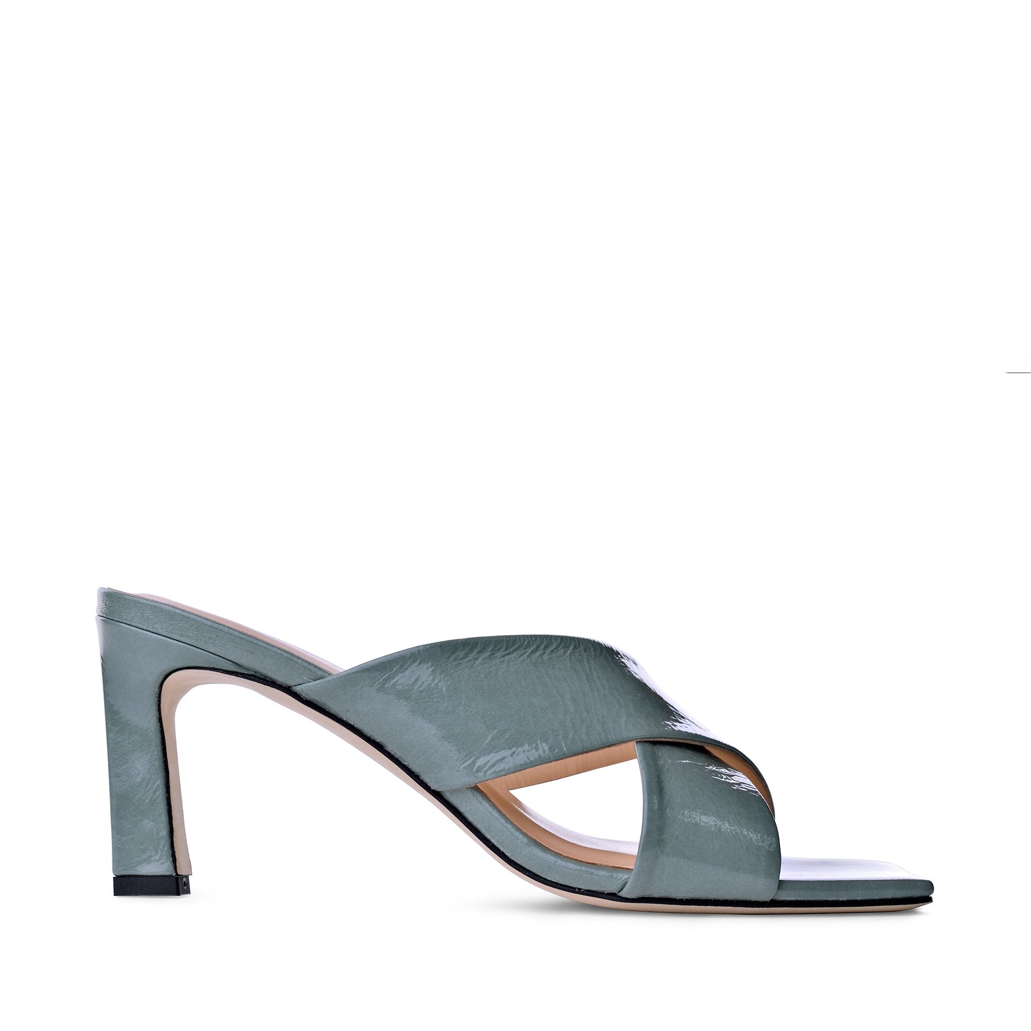 Kaori Avocado Green Soft Naplak Mules 20035-01-09 - 1