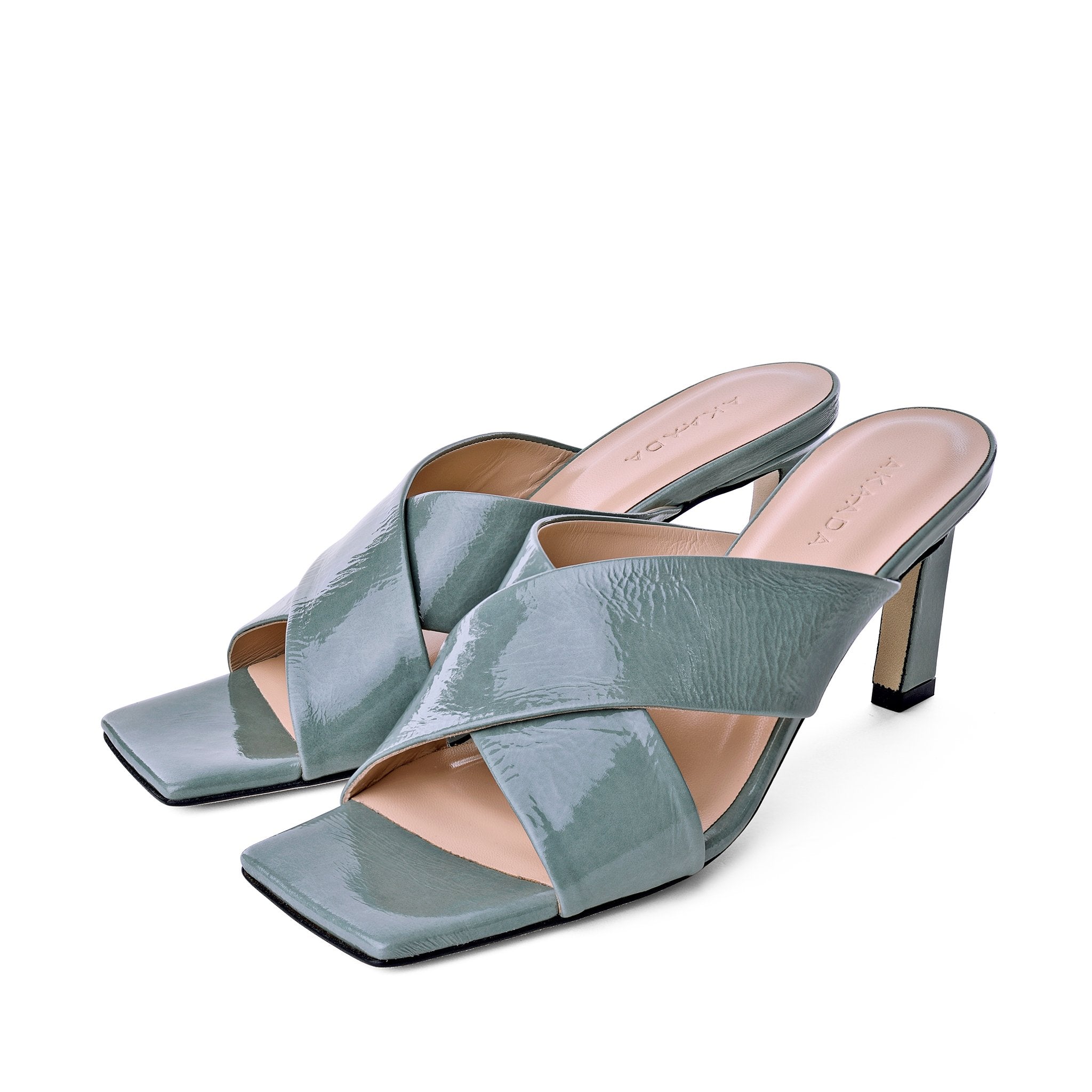 Kaori Avocado Green Soft Naplak Mules 20035-01-09 - 5