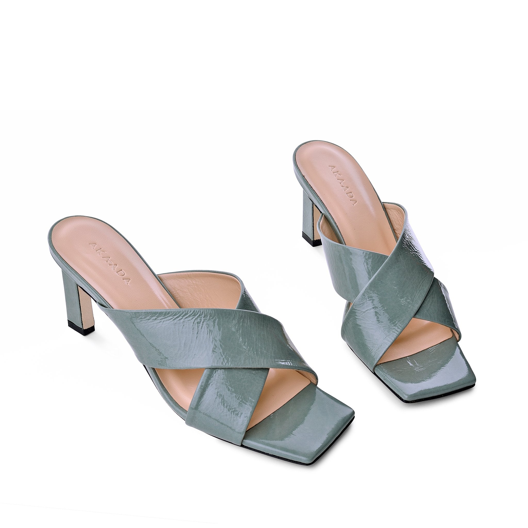 Kaori Avocado Green Soft Naplak Mules 20035-01-09 - 3