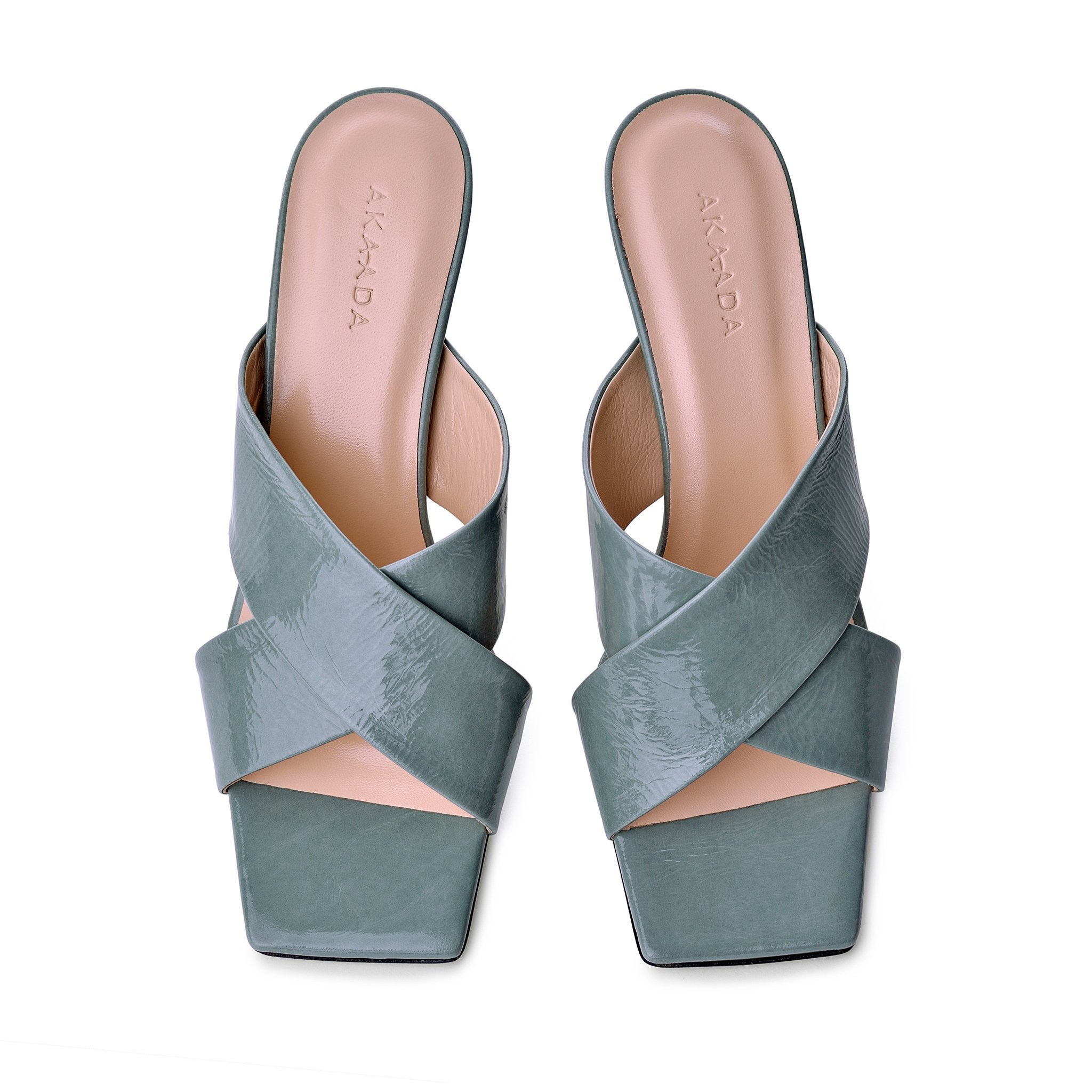 Kaori Avocado Green Soft Naplak Mules 20035-01-09 - 6