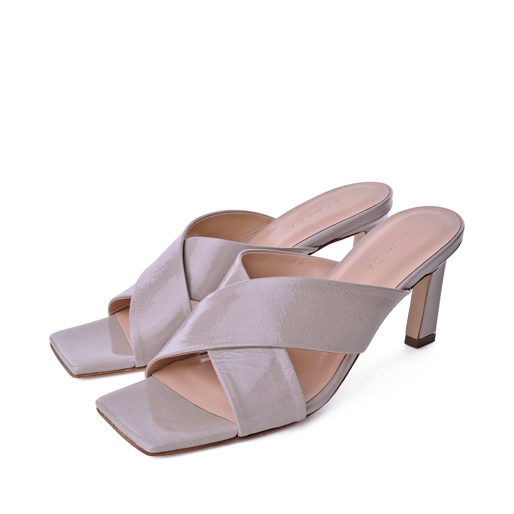Kaori Light Grey Soft Naplak Mules 20035-01-07 - 5