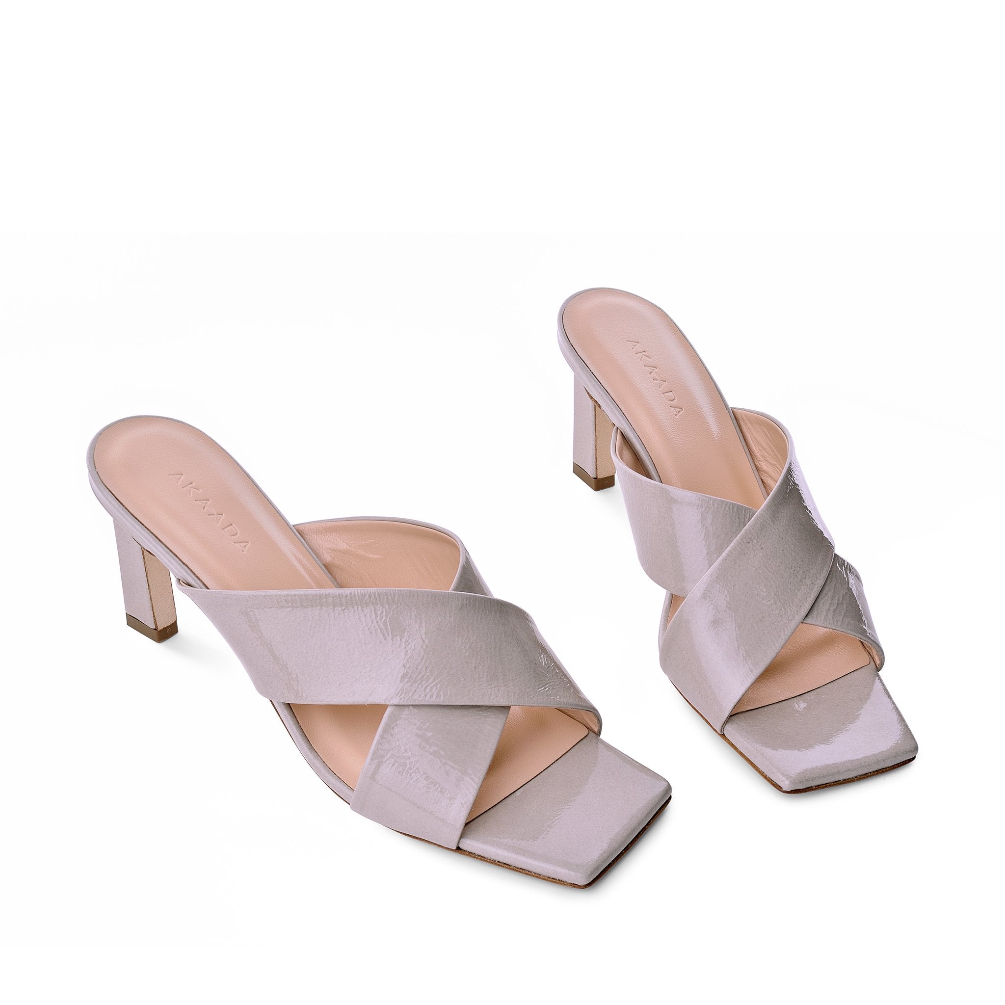 Kaori Light Grey Soft Naplak Mules 20035-01-07 - 3