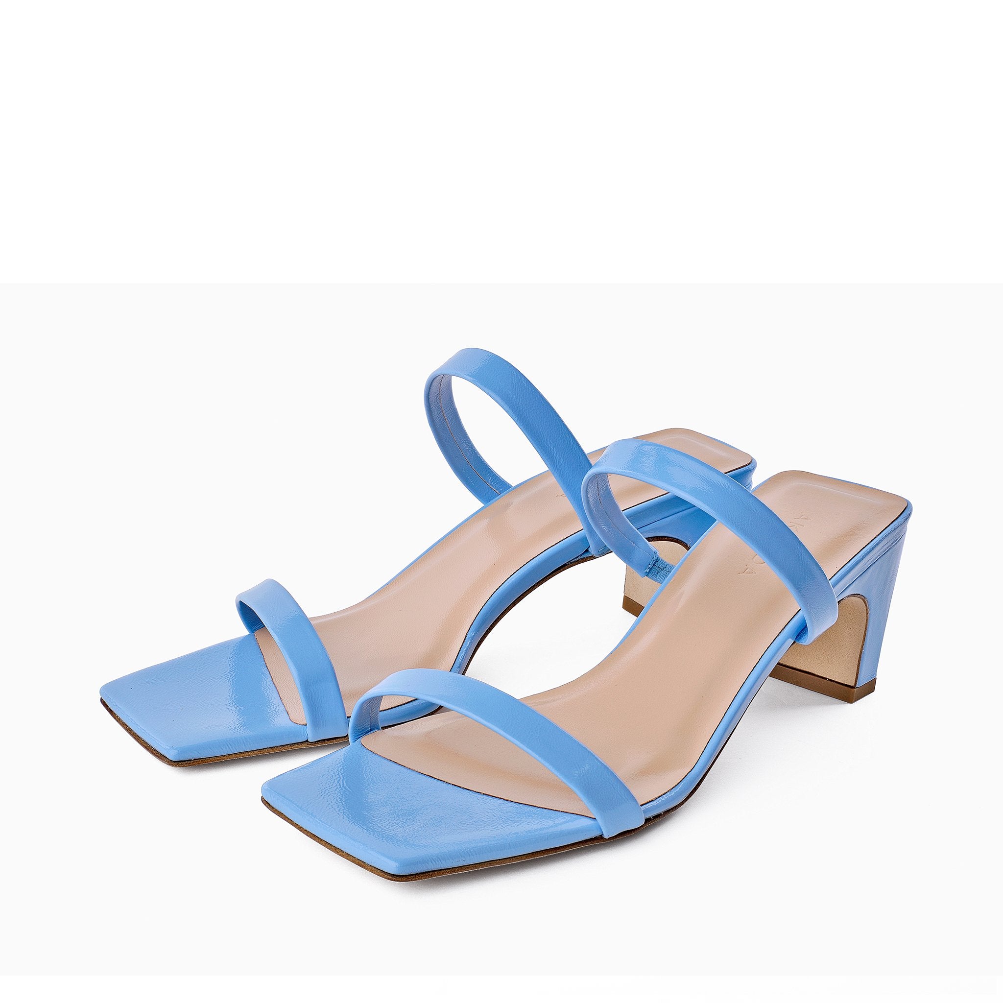 Yuki Light Blue Leather Sandals 20033-01-17 - 6