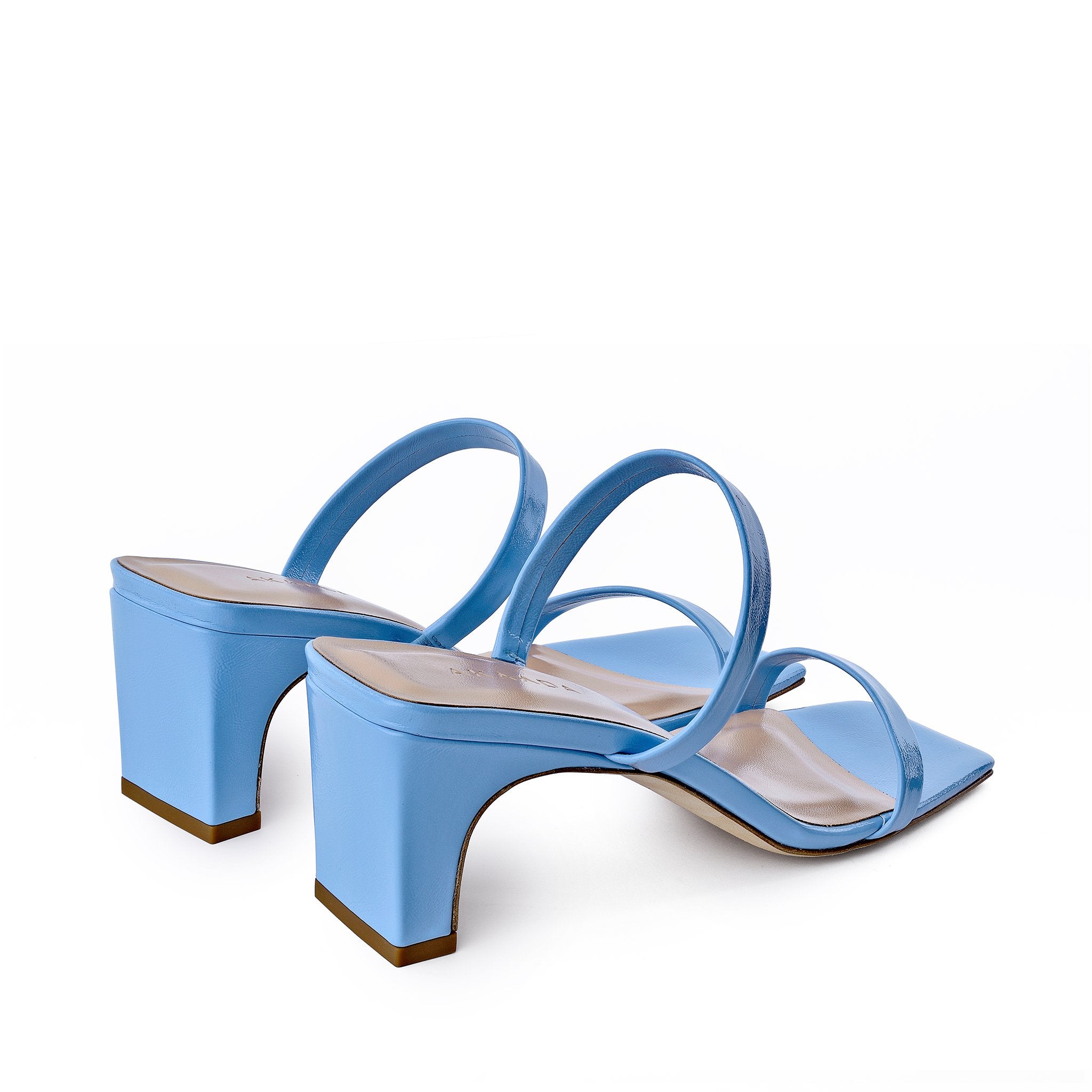 Yuki Light Blue Leather Sandals 20033-01-17 - 5