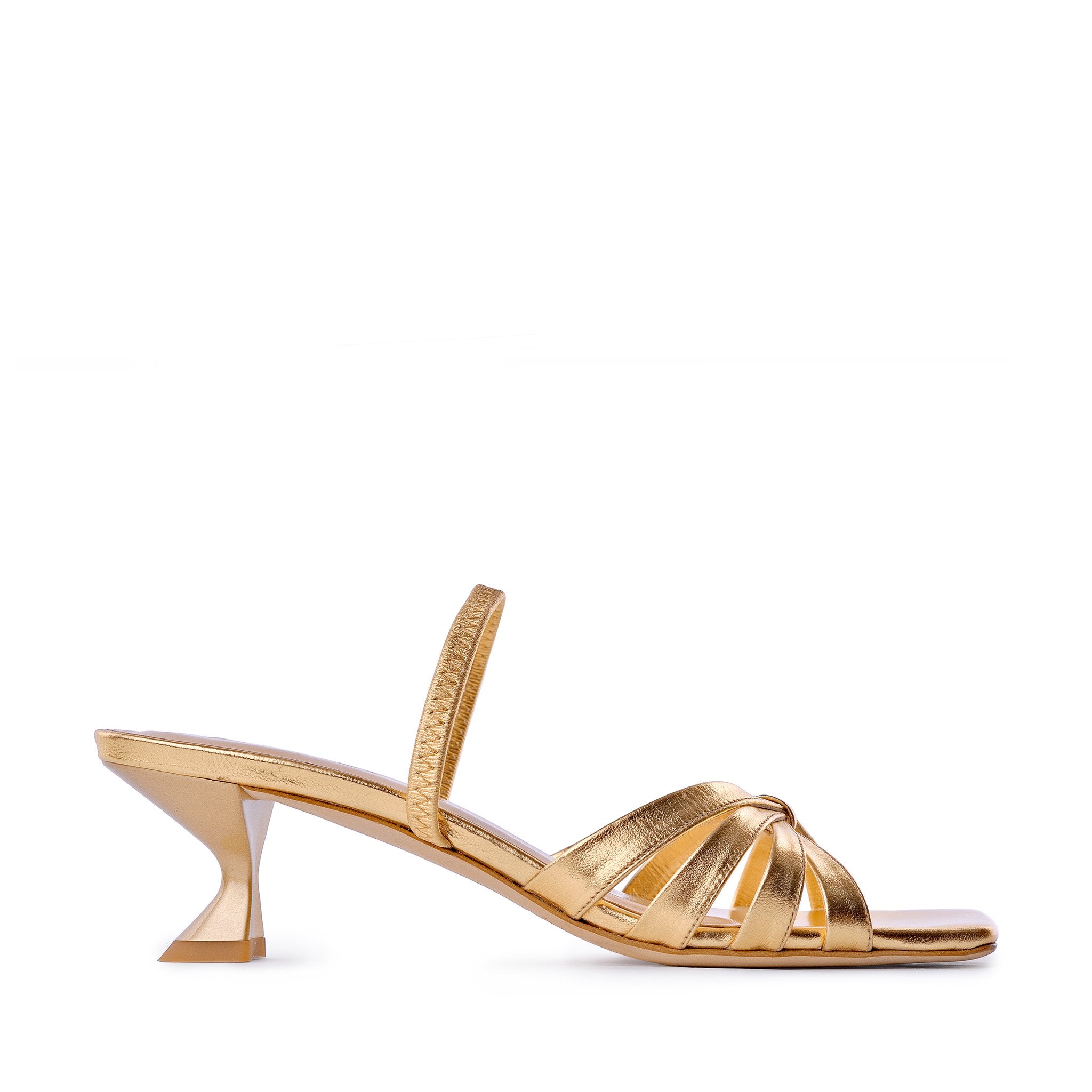 Amaya Gold Metallic Leather Sandals 20029-02-03 - 1