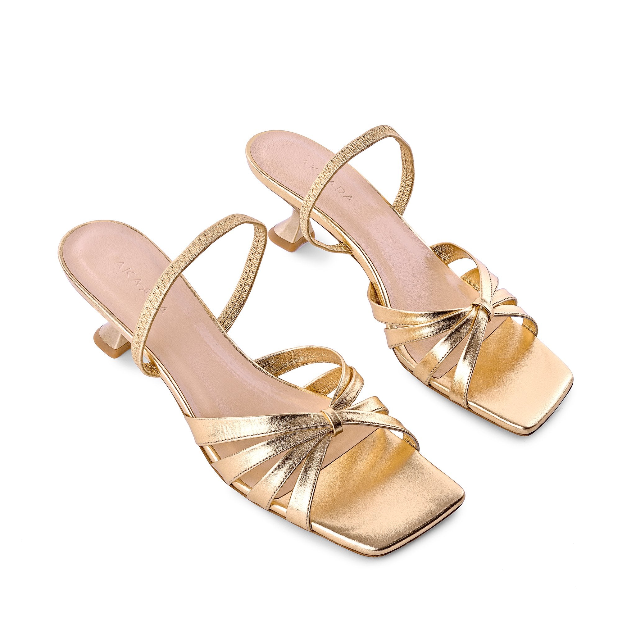Amaya Gold Metallic Leather Sandals 20029-02-03 - 3