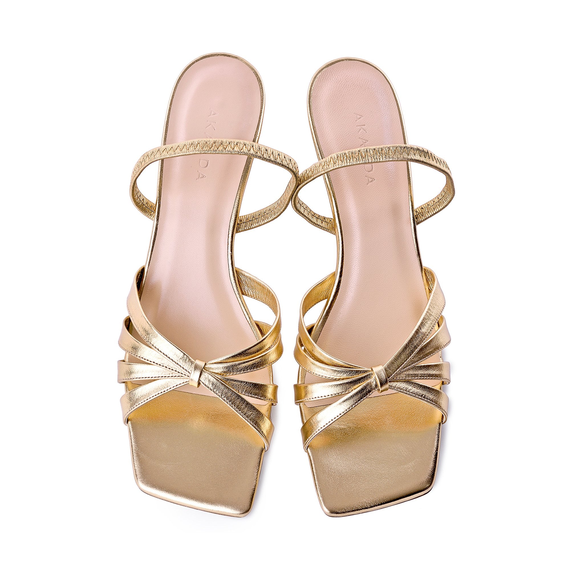 Amaya Gold Metallic Leather Sandals 20029-02-03 - 4