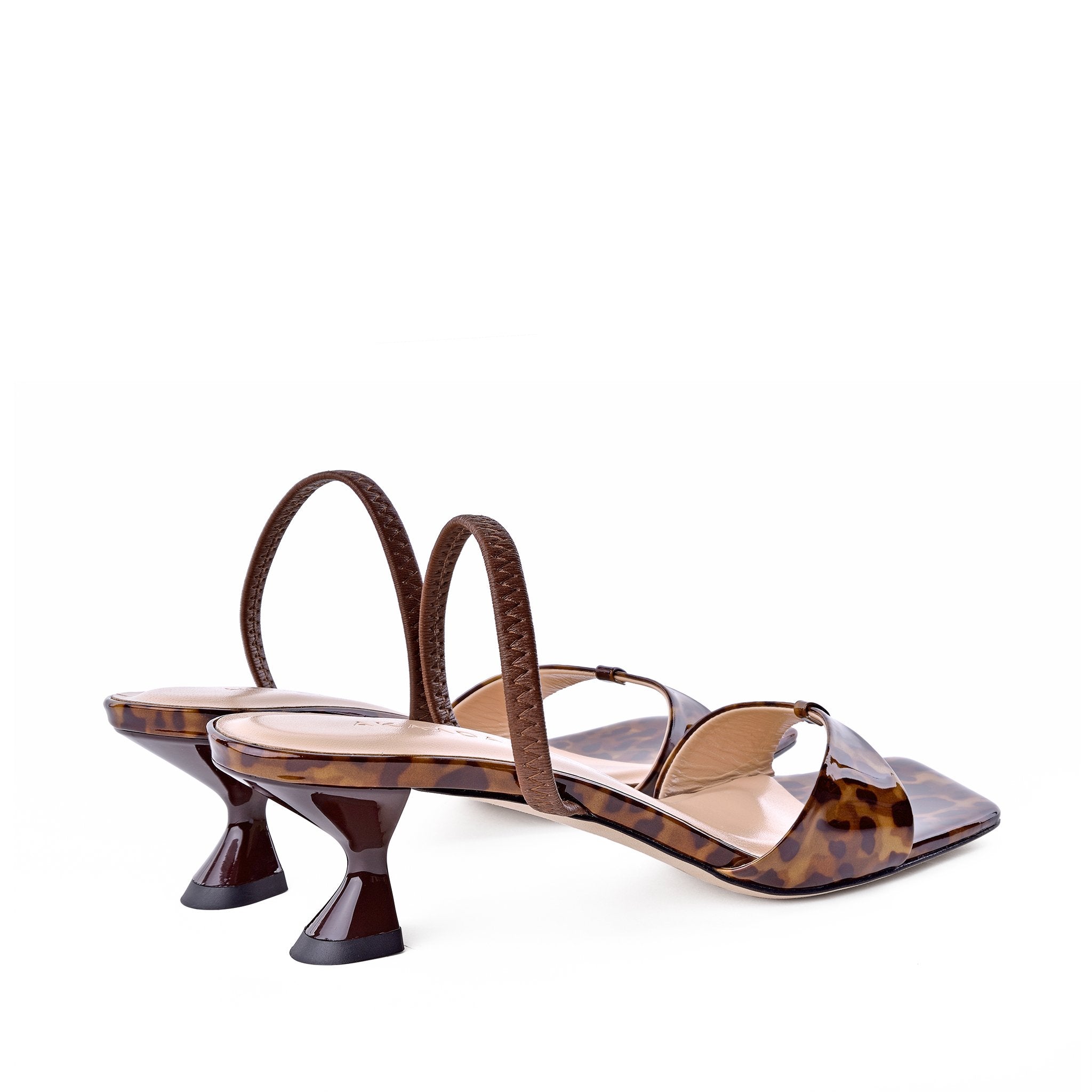 Sayuri Leopard Print Leather Sandals 20029-01-09 - 5