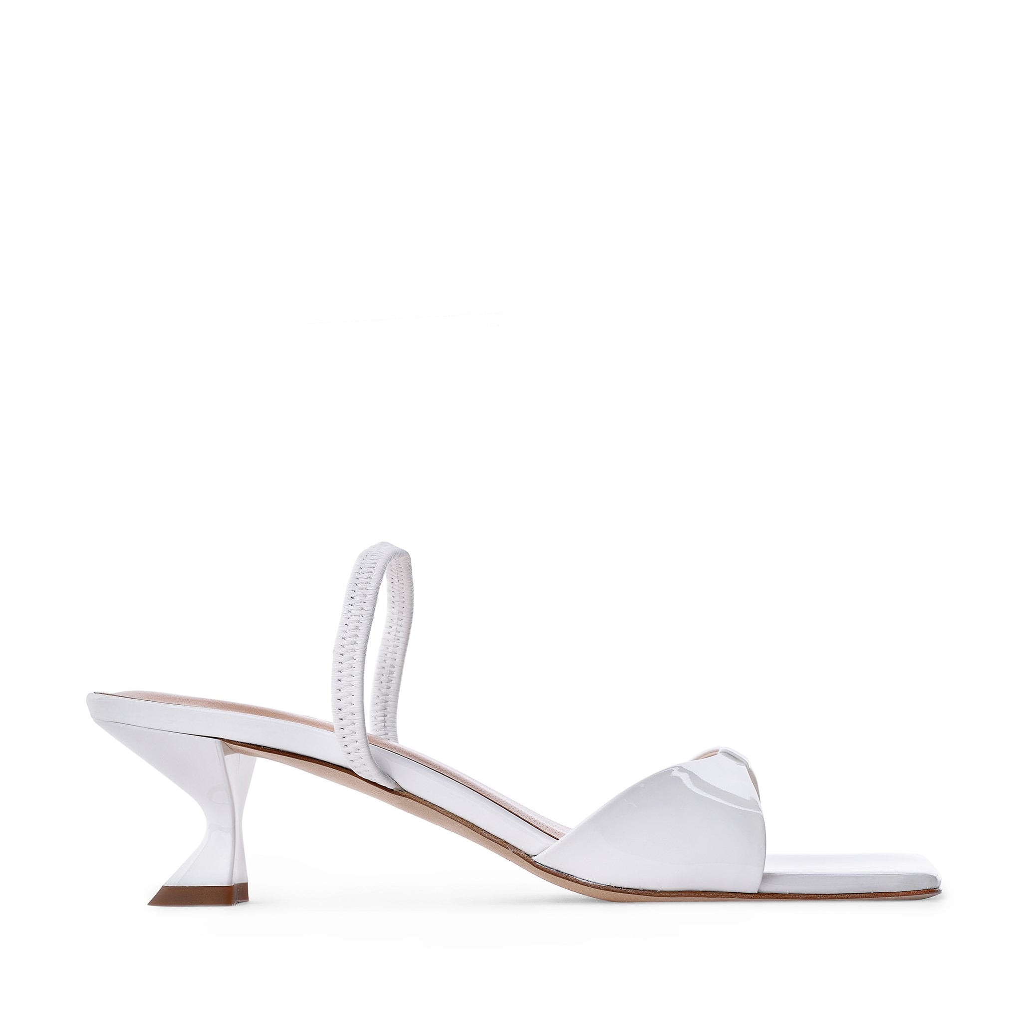 Sayuri White Patent Leather Sandals 20029-01-03 - 1