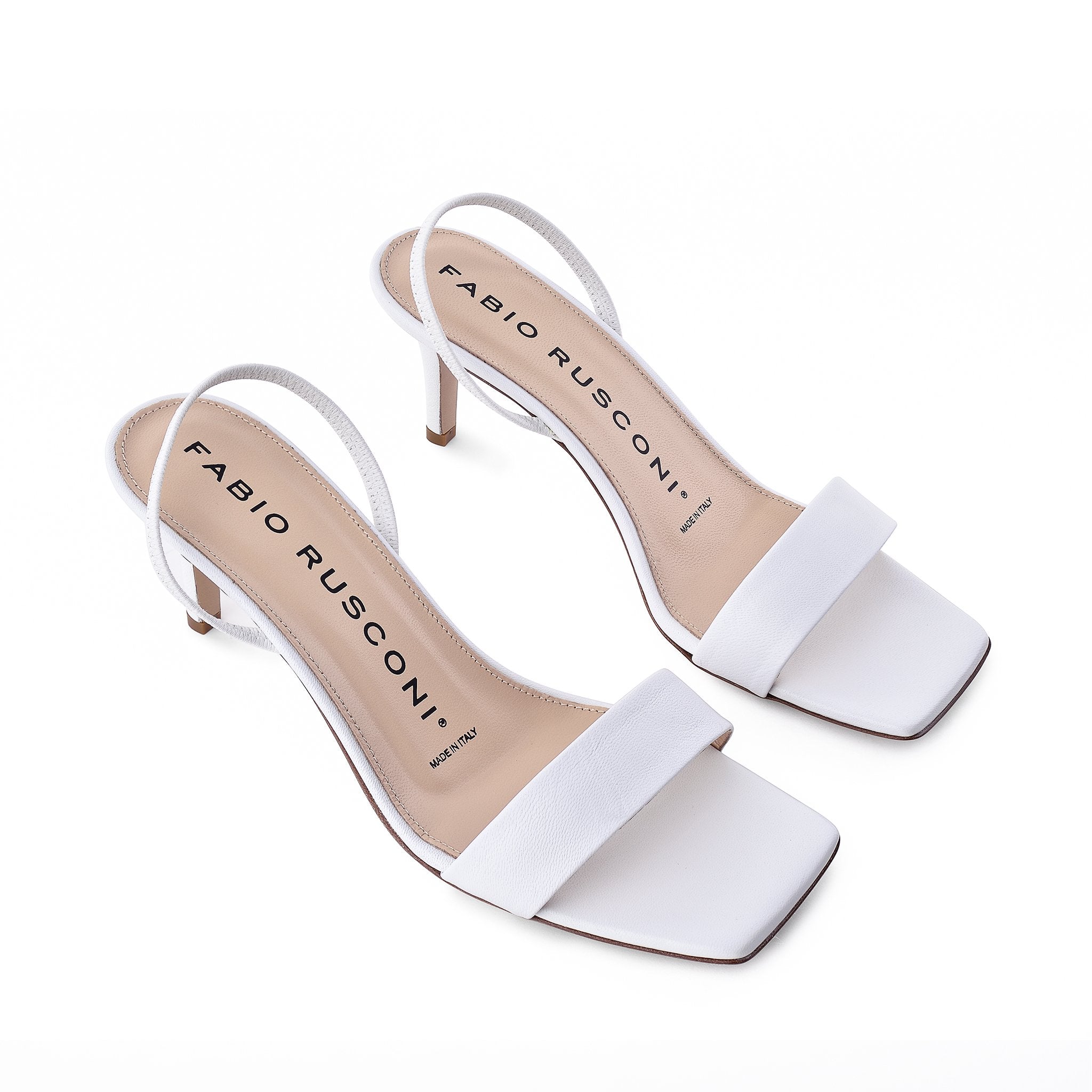 Gifu Nappa White Leather Sandals Natur-Bianco - 5