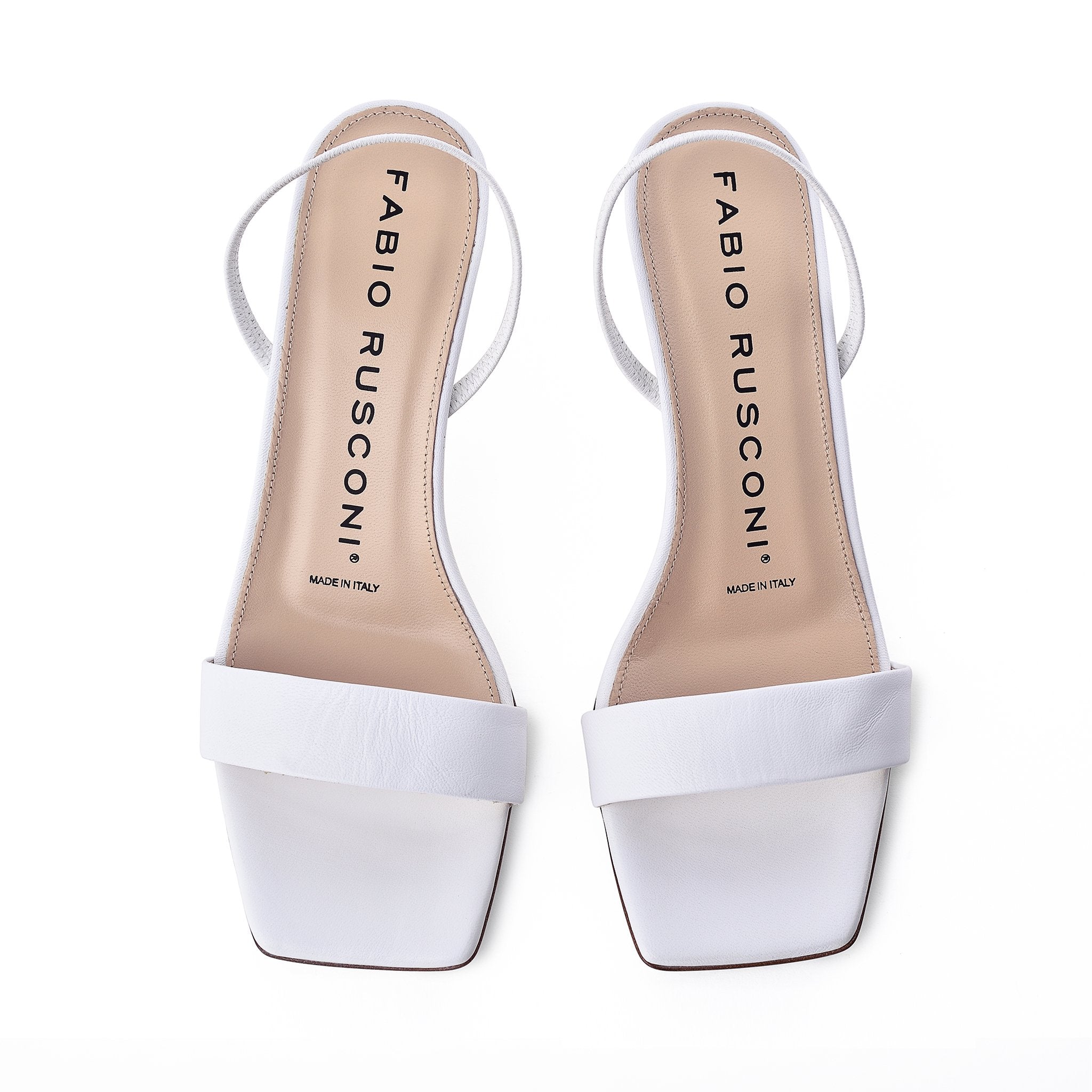 Gifu Nappa White Leather Sandals Natur-Bianco - 7