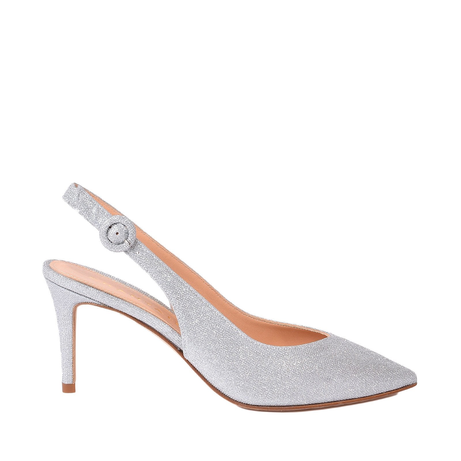 Jolanda Sling Back Pumps In Silver Glitter Heels 1038/Silver - 1