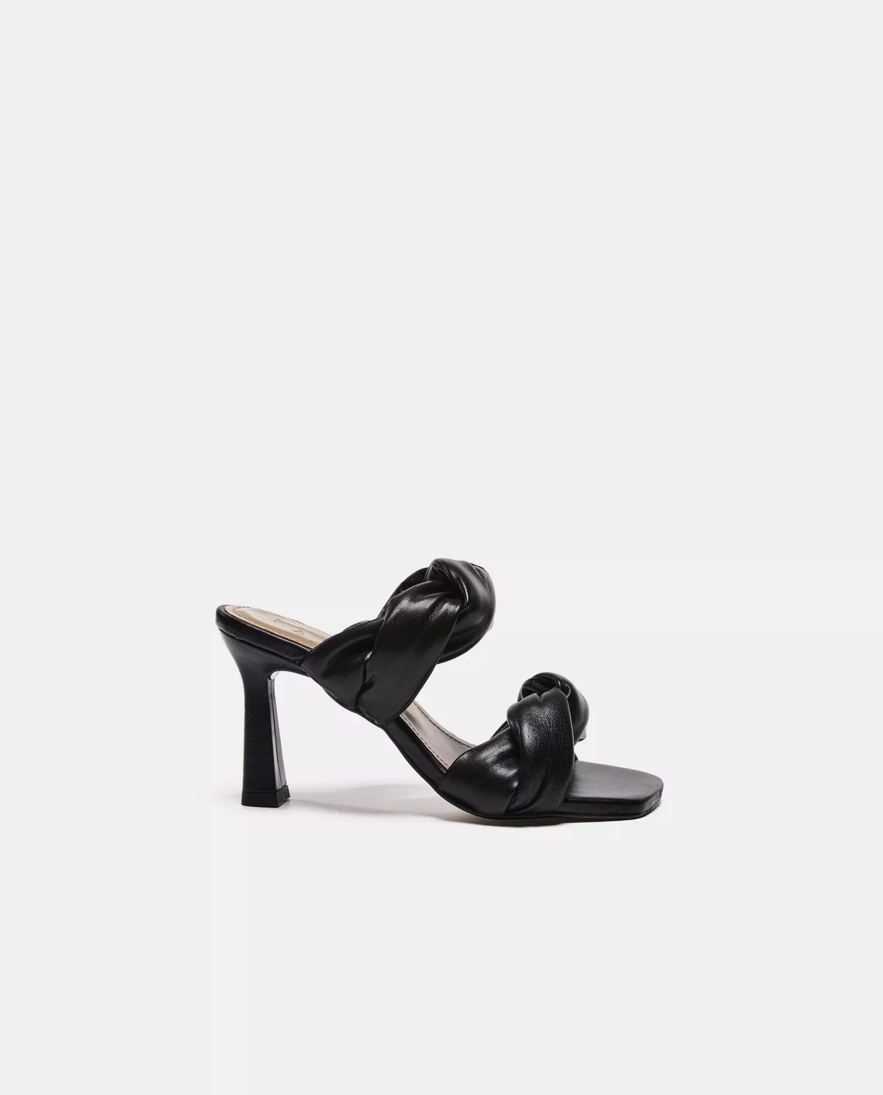 River Leather Black Heeled Sandals 21010416001-001 - 7