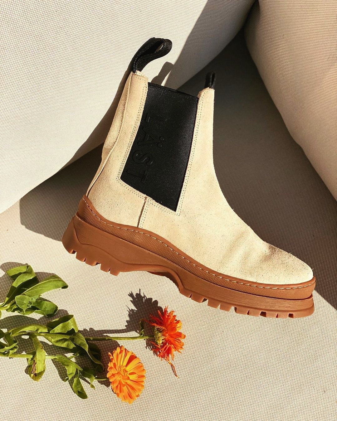 Powder Chelsea Suede Beige Boots LAST1104 - 7