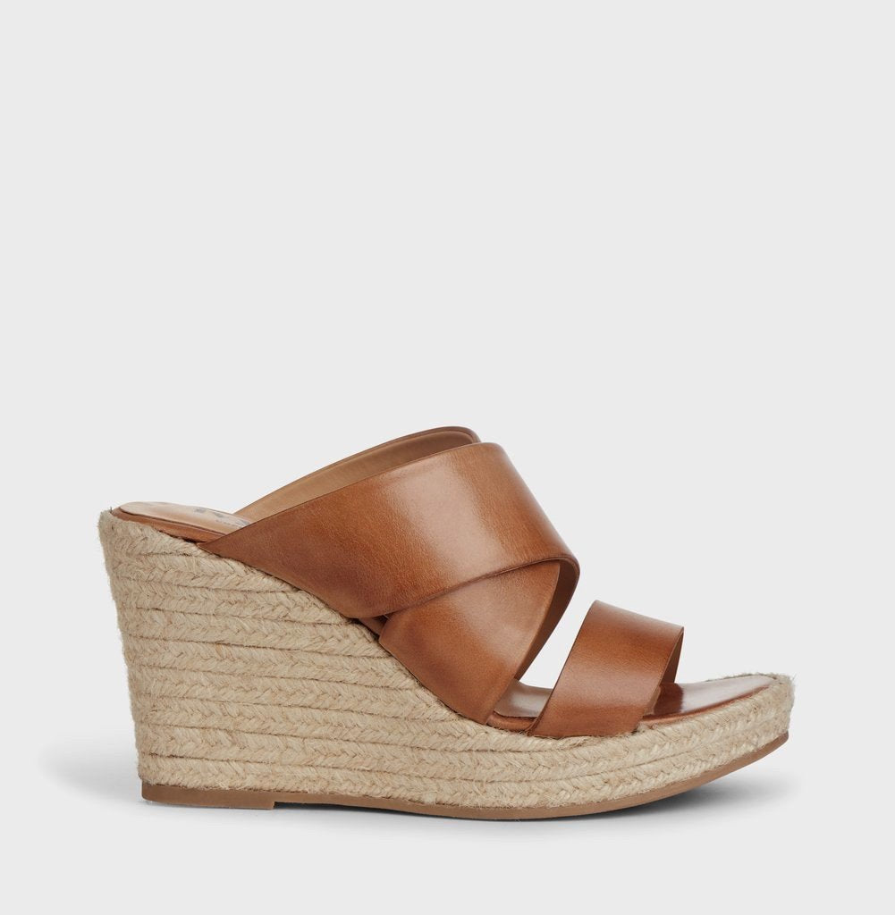 Bella Dark Tan Espadrille Mules 11-006-021 - 5