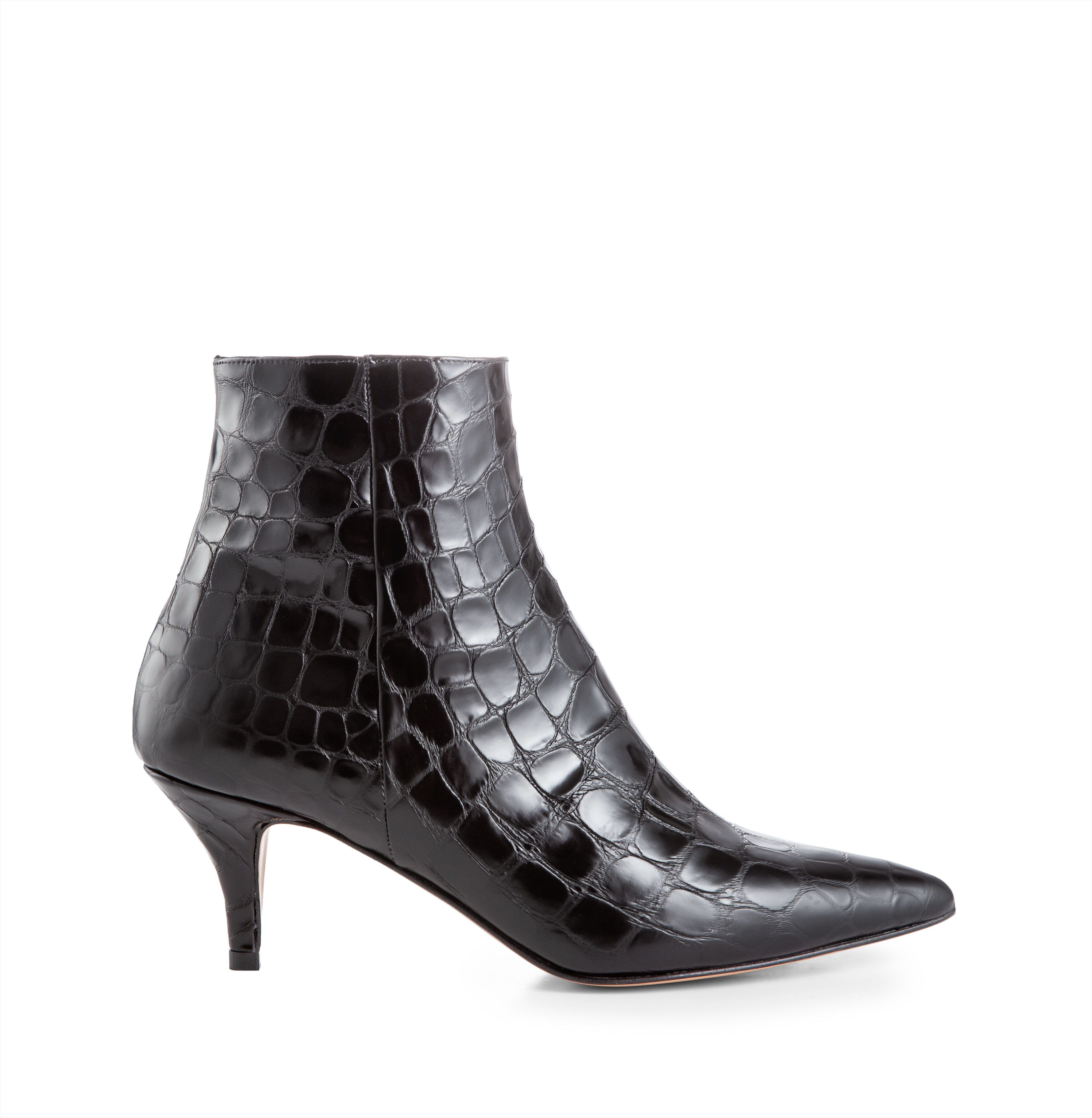 Bambi Faux Croco Black Boots 94-002-021 - 1
