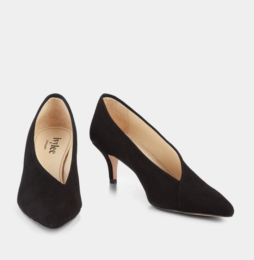 Mia Black Suede Pumps Heels 01-013-011 - 3