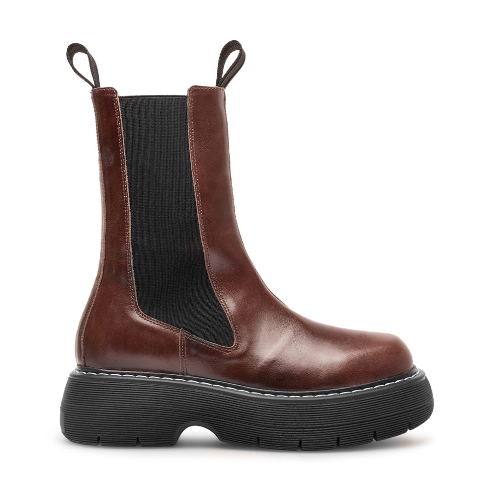 Joy Dark Brown High Chelsea Boots LAST1708 - 1