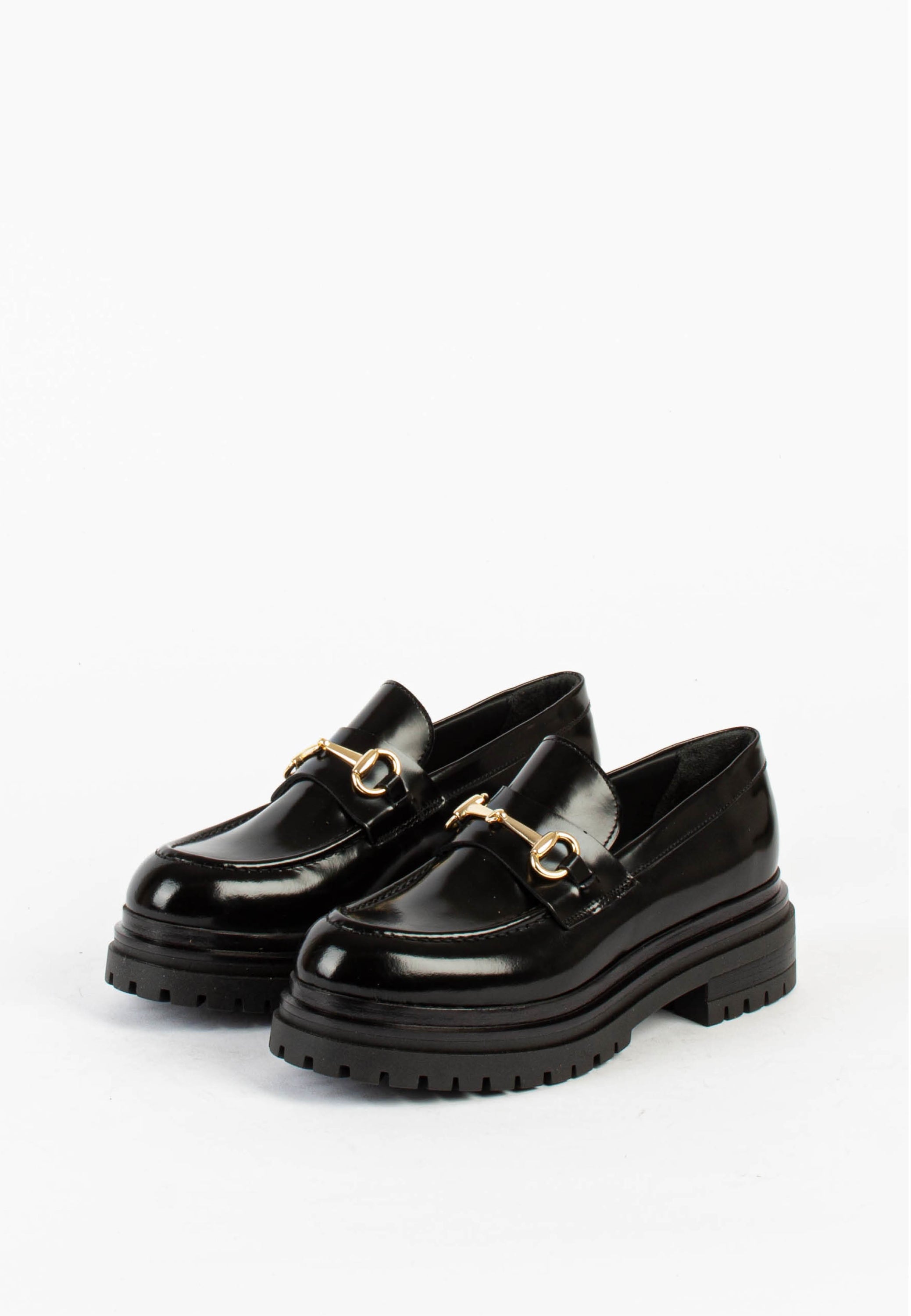 Lala Black Polido Chunky Loafers LALA-BLK - 2a