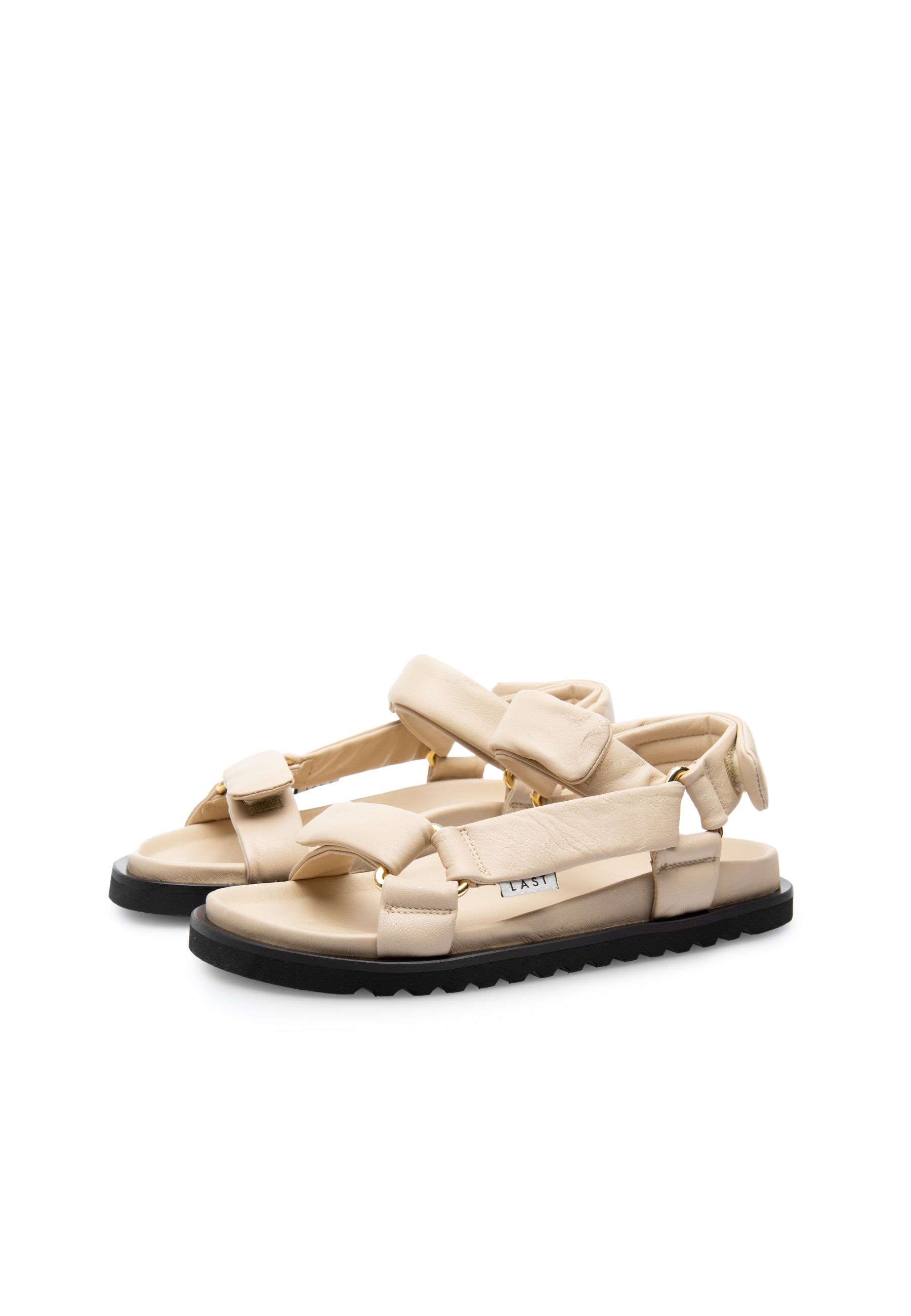 Flora Beige Leather Sandals LAST1540 - 3