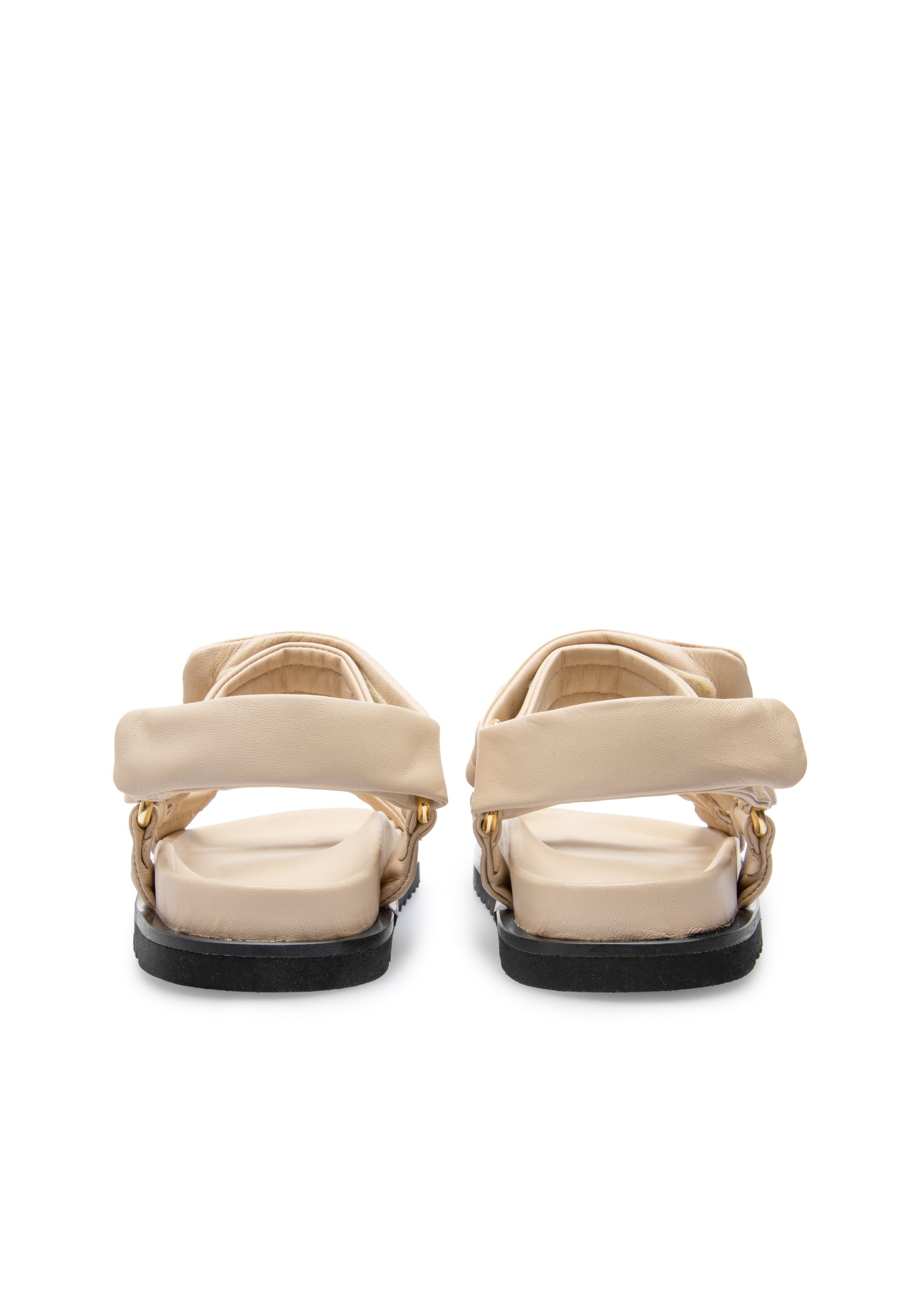 Flora Beige Leather Sandals LAST1540 - 5