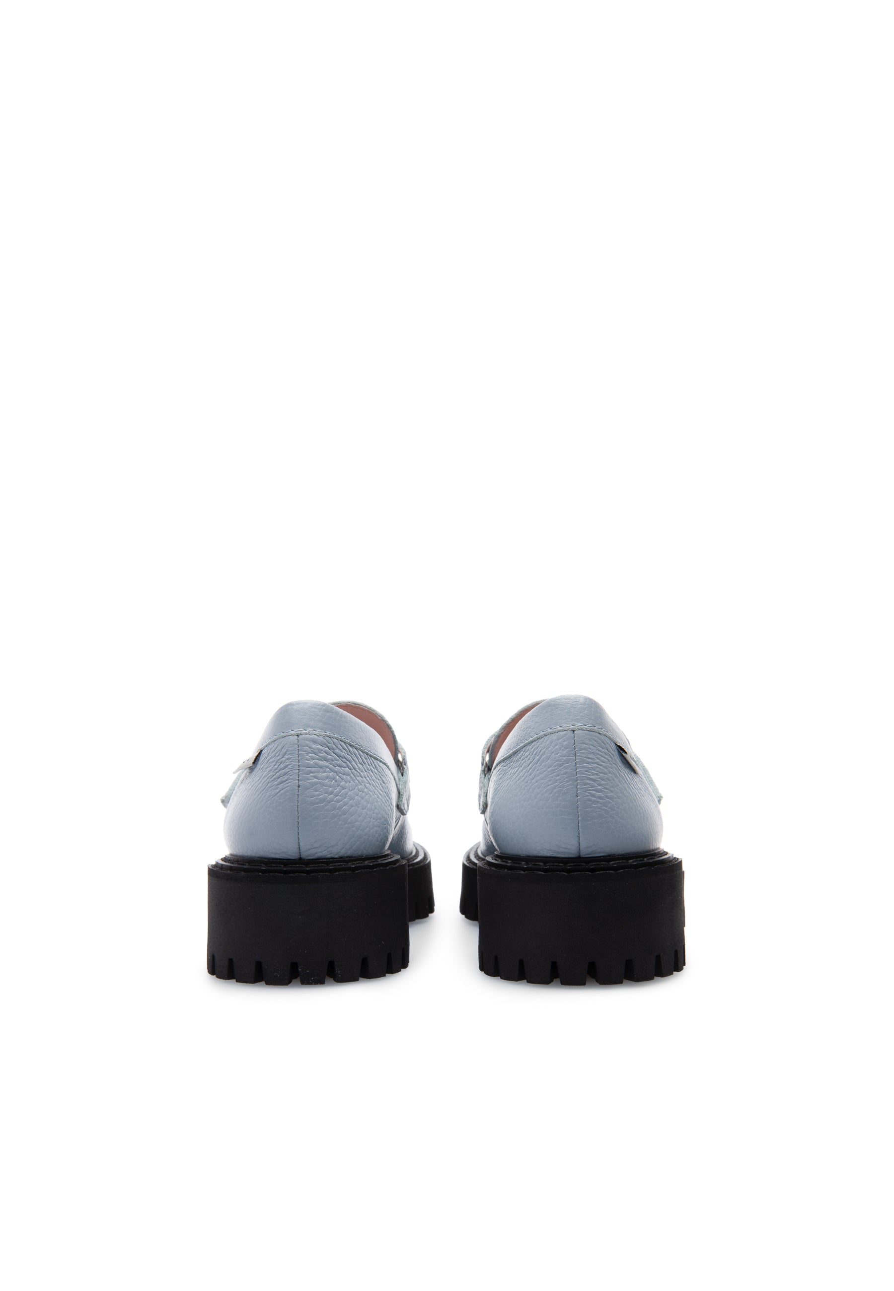 Lady Dusty Blue Leather Loafers LAST1550 - 5