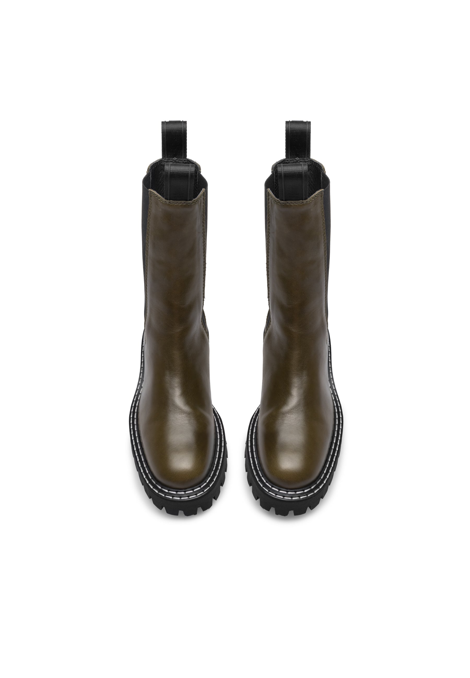 Angie Chelsea Olive Boots LAST1675 - 5