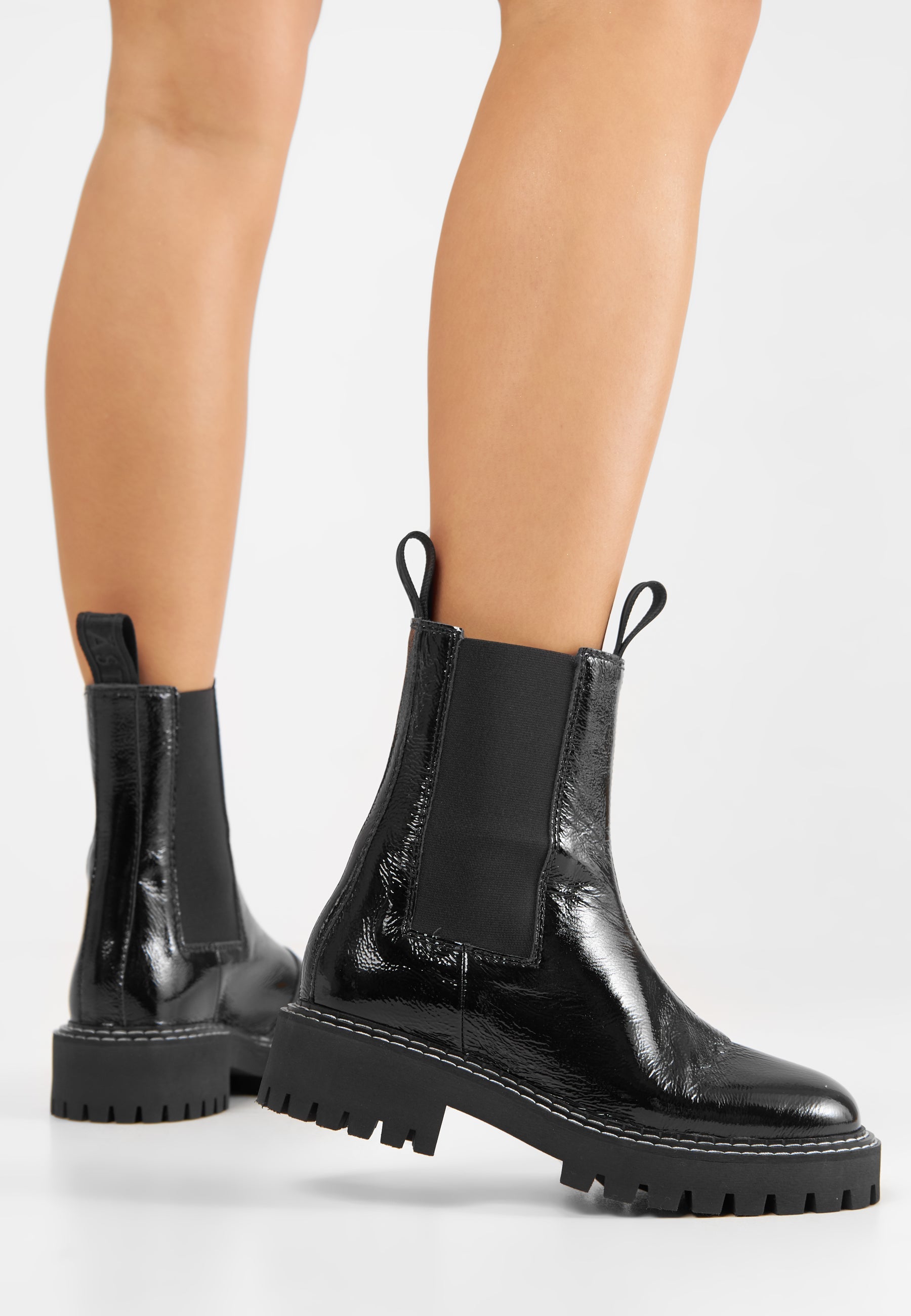 Daze Black Patent Leather Chelsea Boots LAST1677 - 7