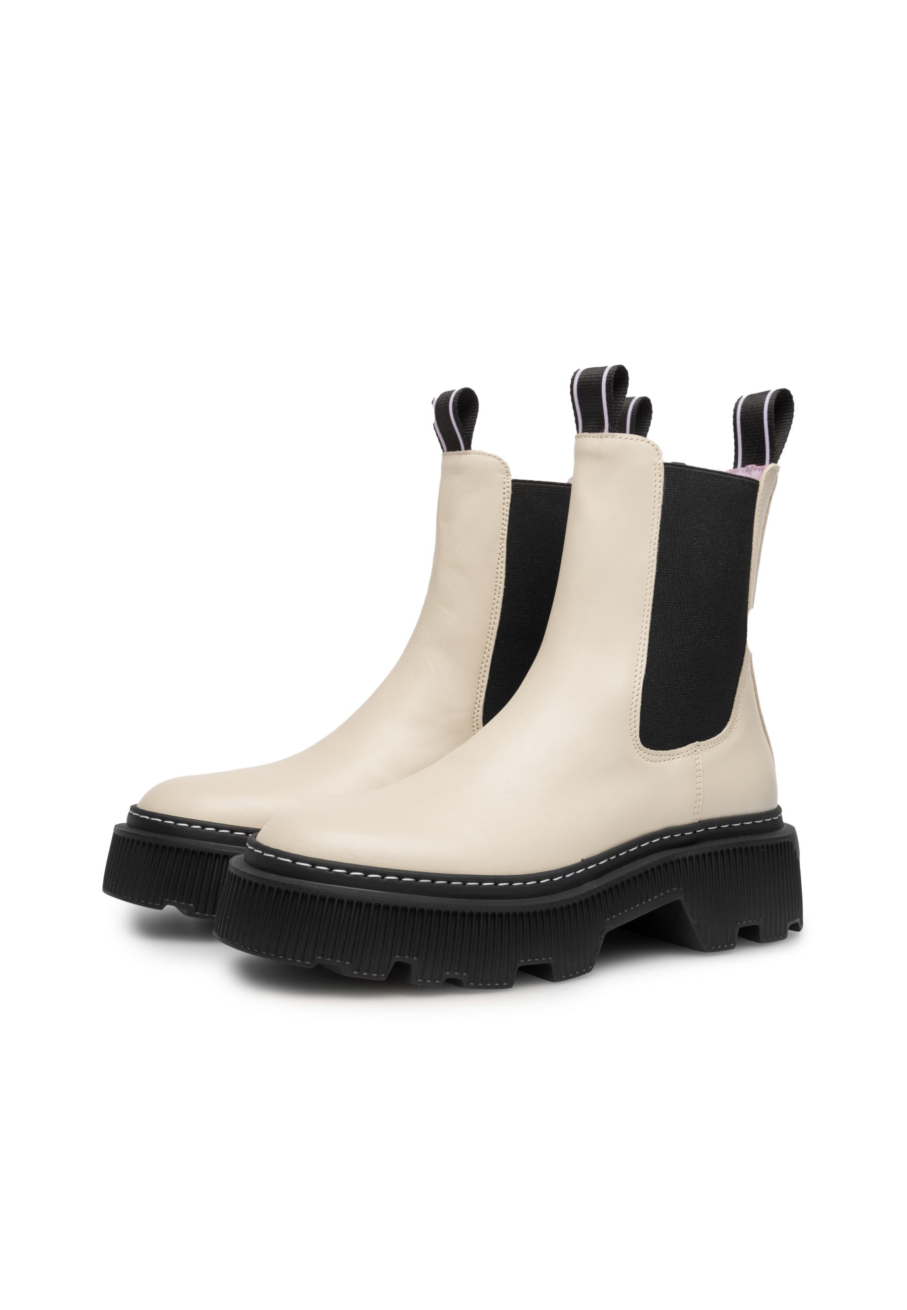 Trixy Off White Chelsea Boots LAST1698 - 3
