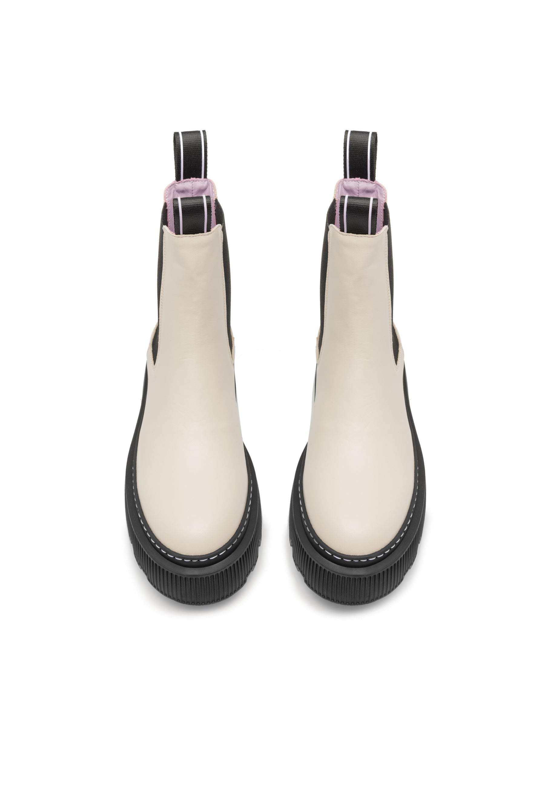 Trixy Off White Chelsea Boots LAST1698 - 4