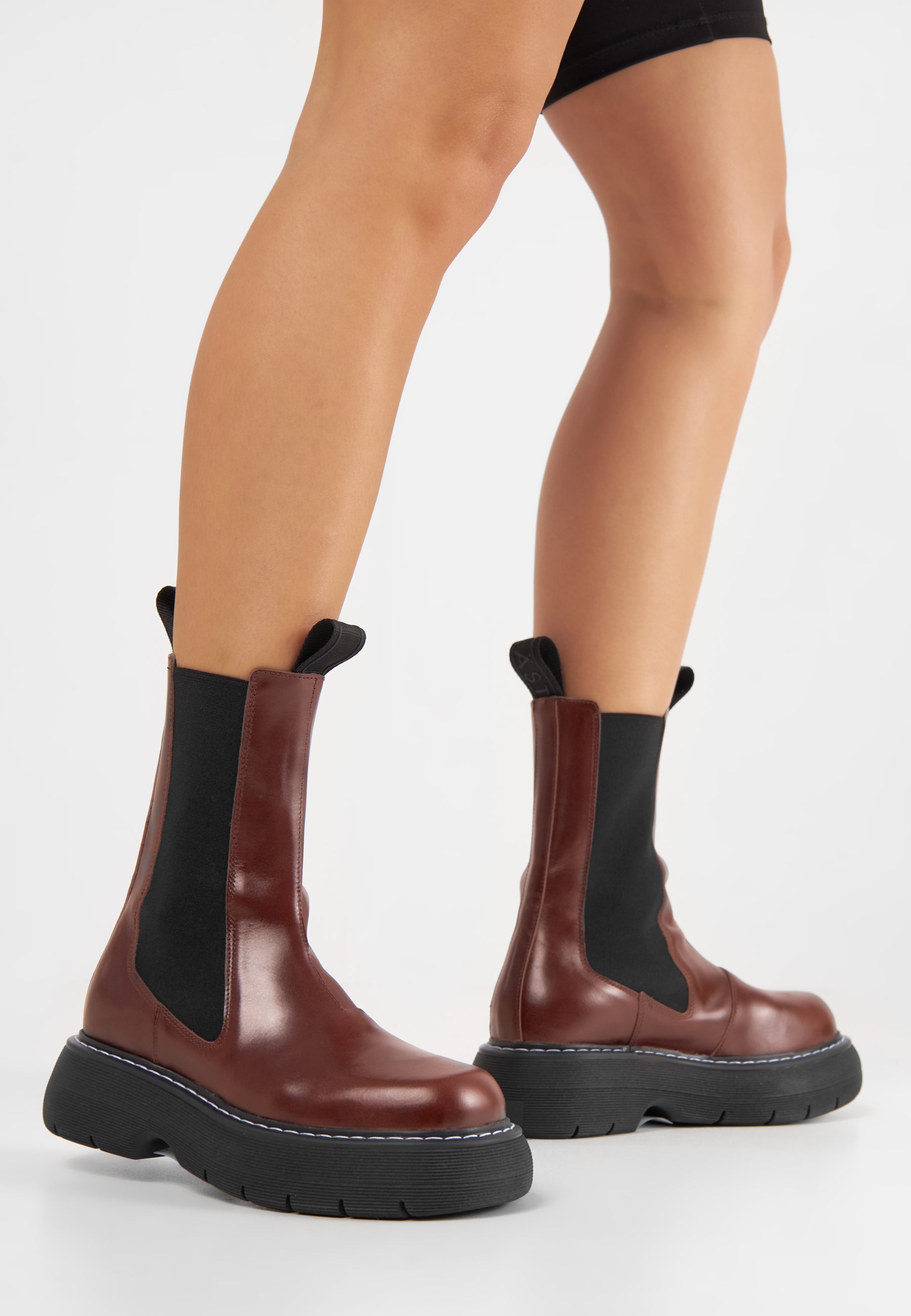Joy Dark Brown High Chelsea Boots LAST1708 - 2