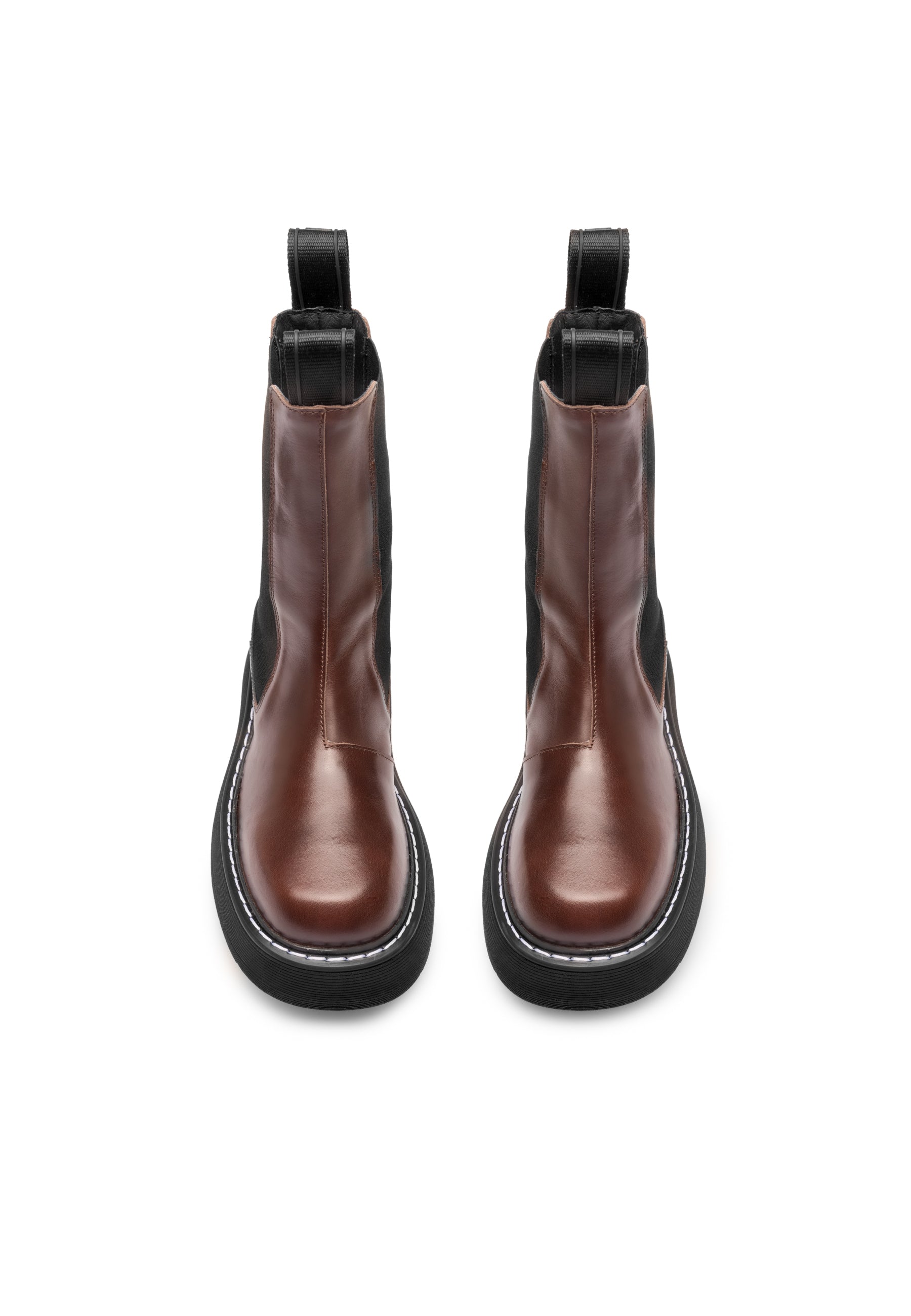 Joy Dark Brown High Chelsea Boots LAST1708 - 4
