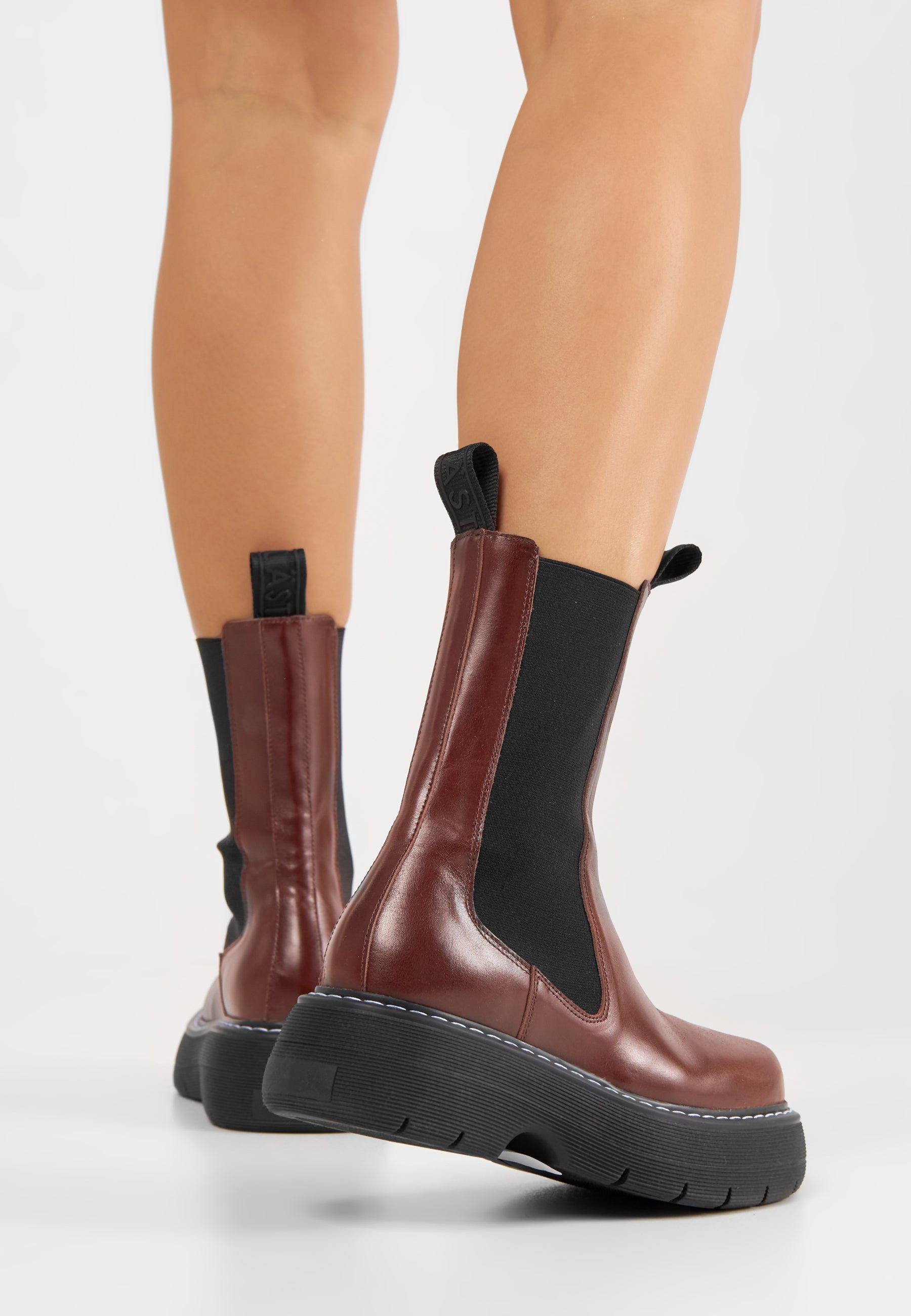 Joy Dark Brown High Chelsea Boots LAST1708 - 7