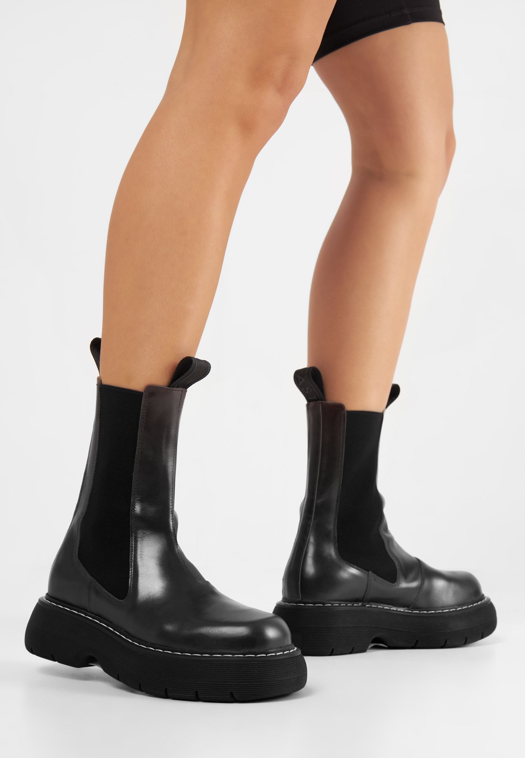 Joy All Black High Chelsea Boots LAST1730 -11