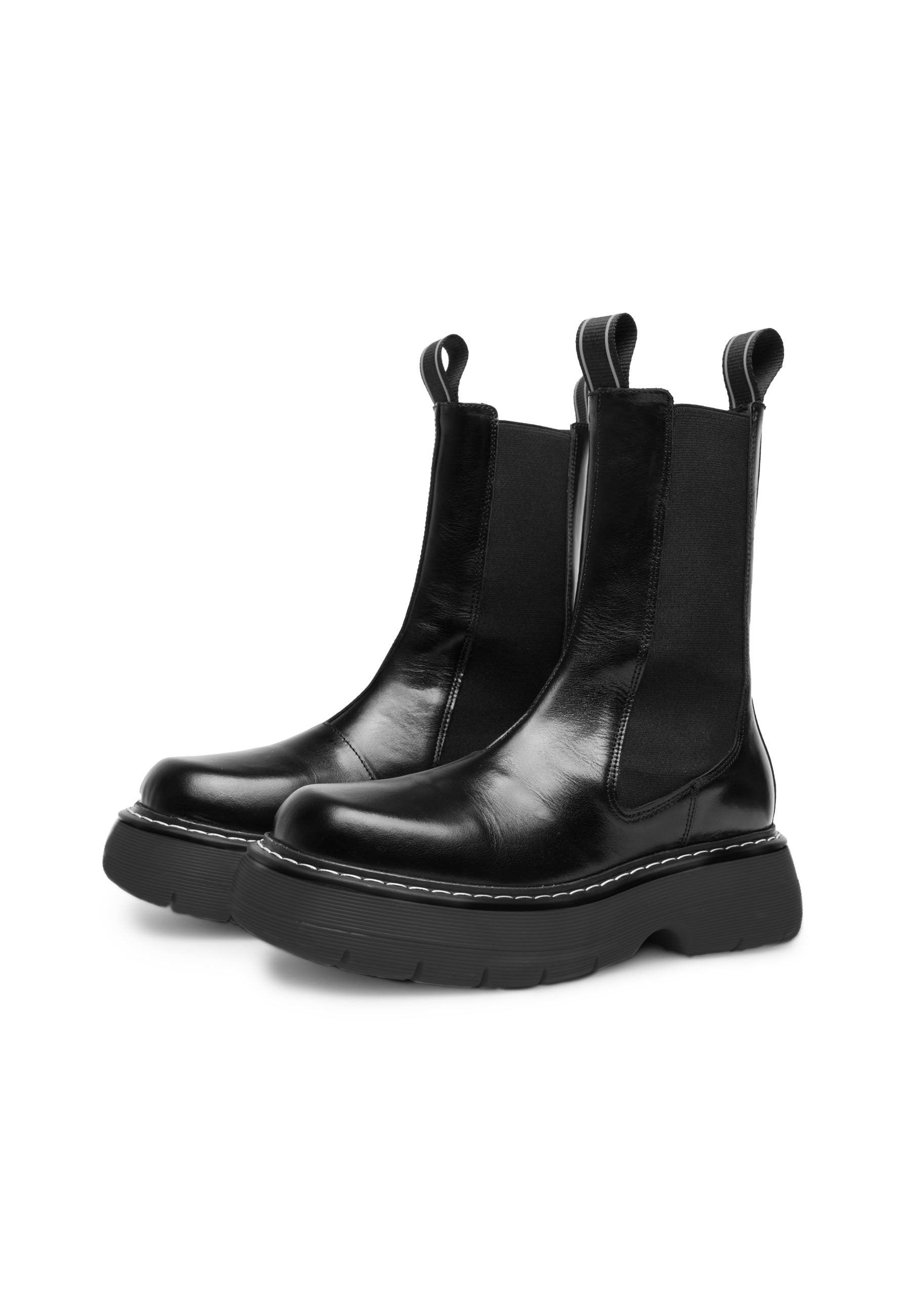 Joy All Black High Chelsea Boots LAST1730 -3