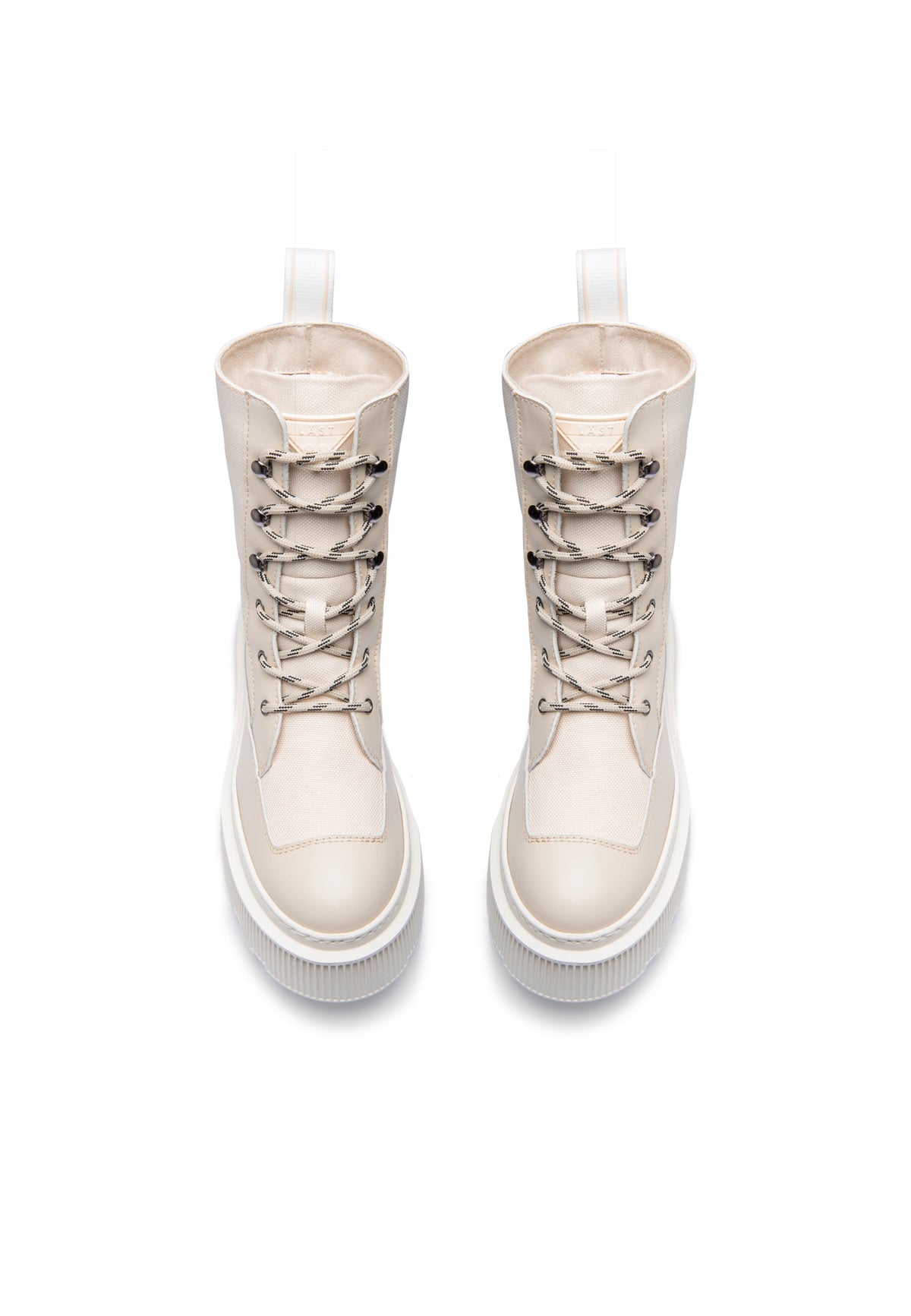 Caroline Creme High Chunky Boots LAST1732 - 5