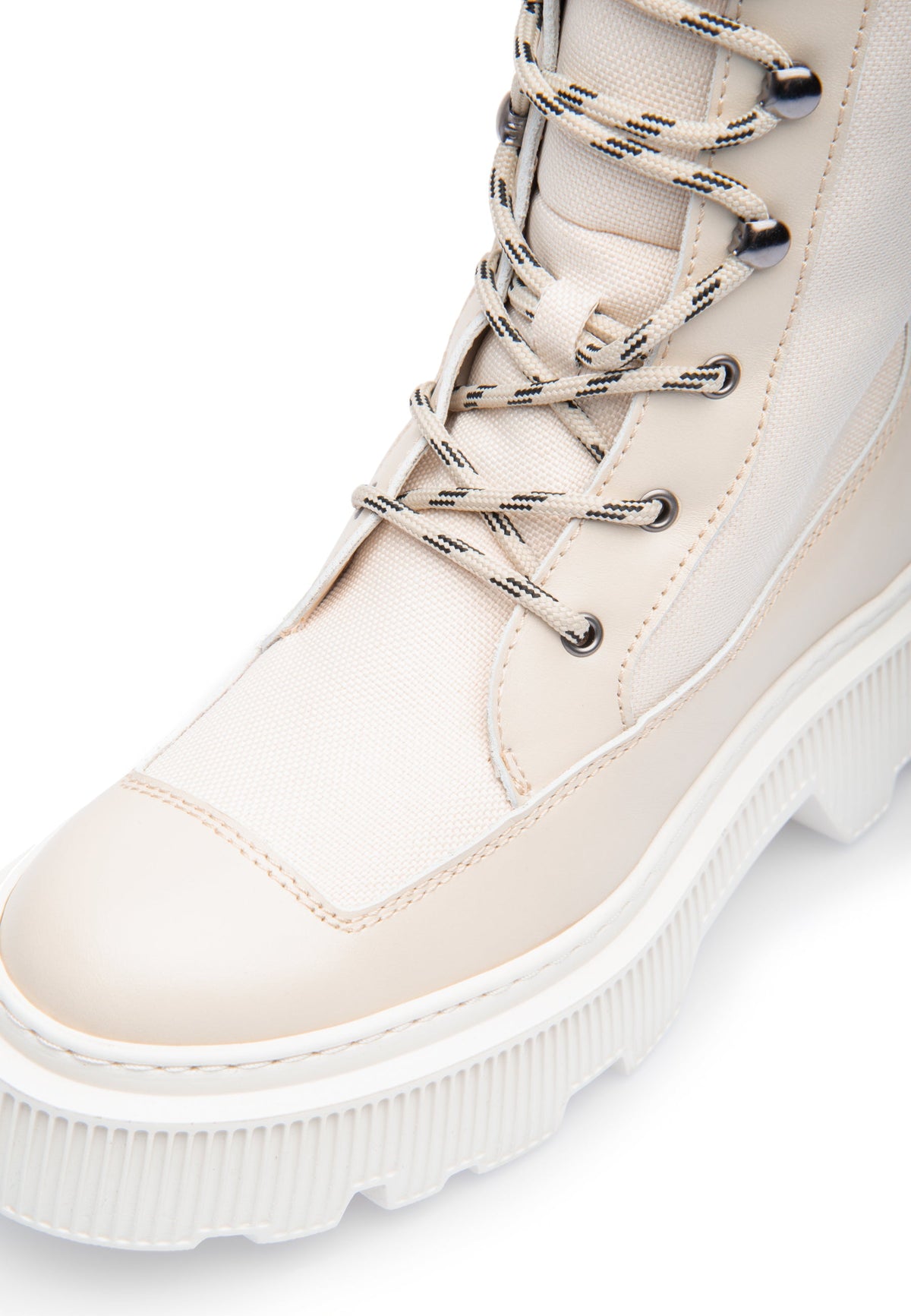 Caroline Creme High Chunky Boots LAST1732 - 6