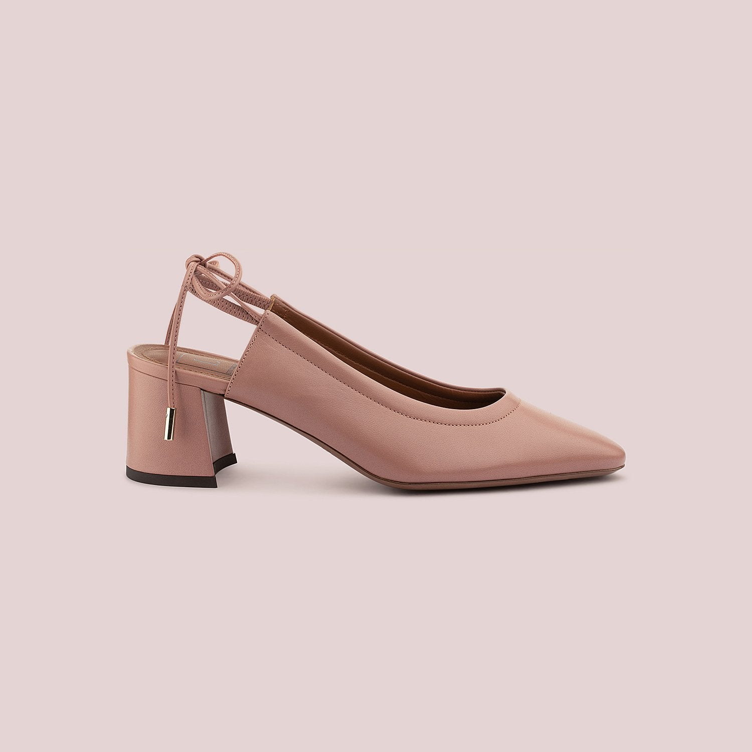 Slingback Shoes In Antique Rose Nappa Heels LDL037.60CP26158010 - 5