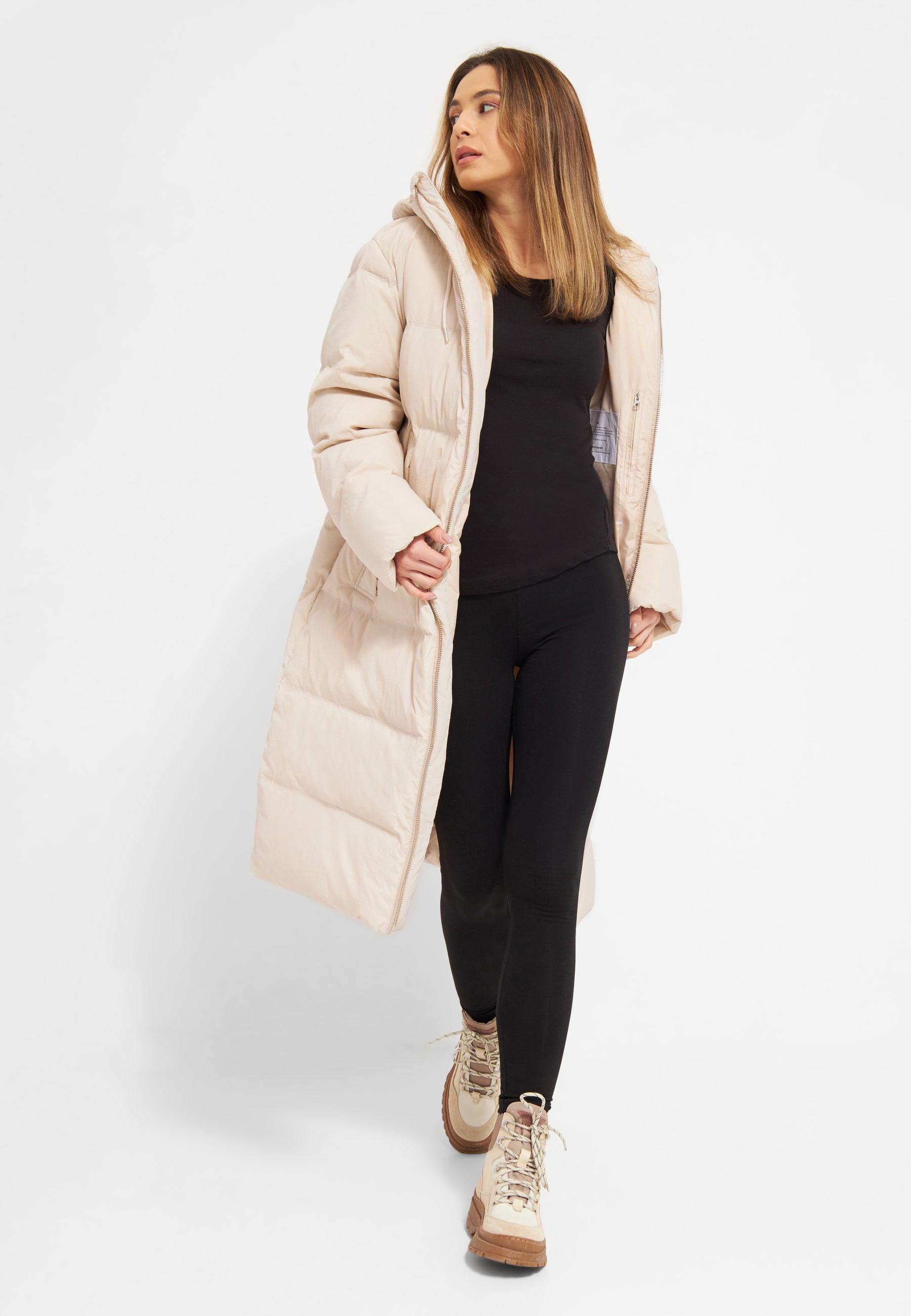 LÄST Long Hooded Puffer Jacket Off White Jackets Off White