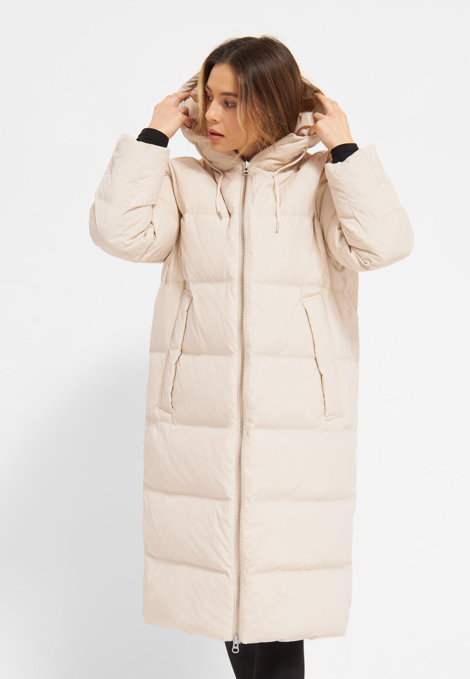 LÄST Long Hooded Puffer Jacket Off White Jackets Off White