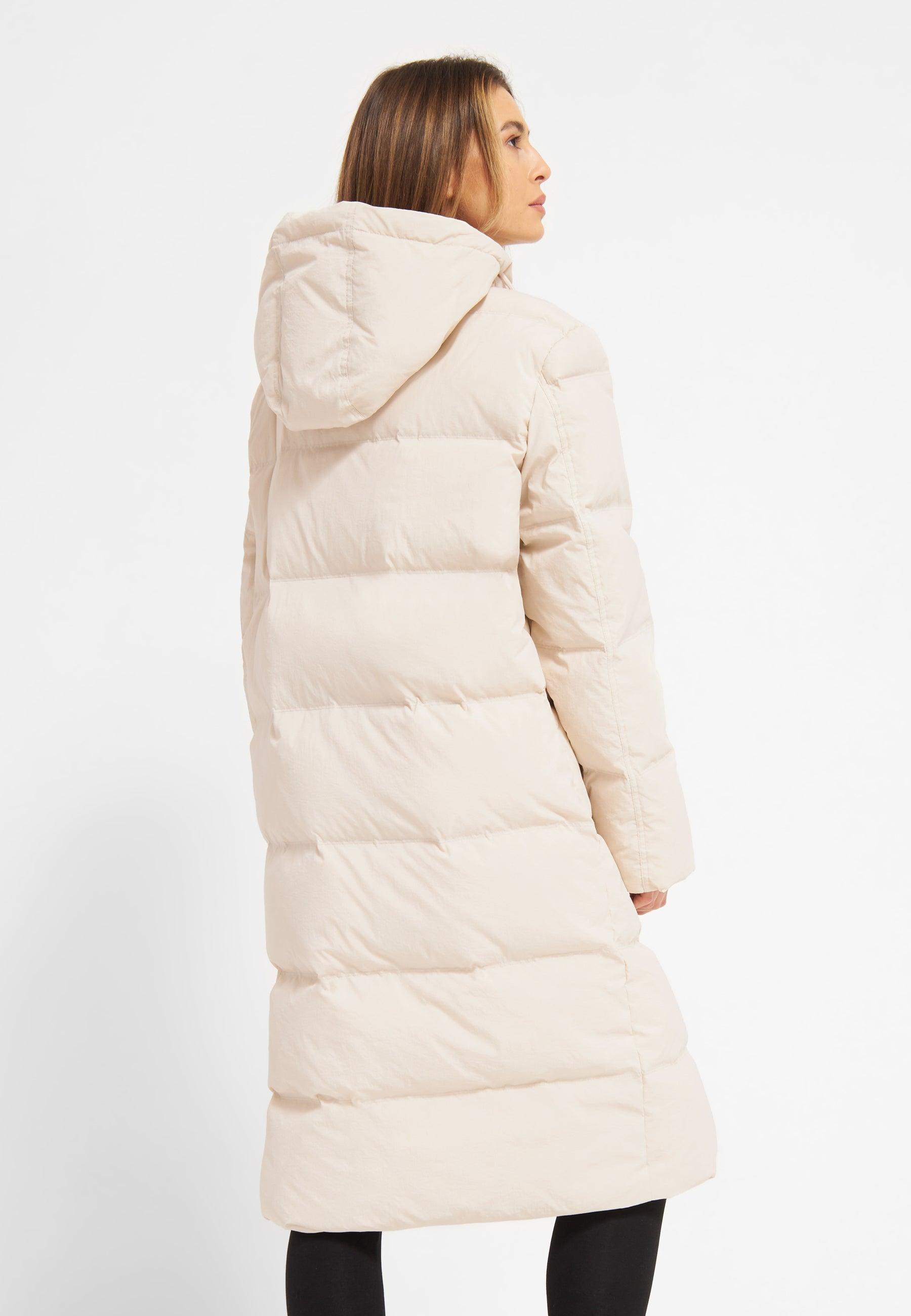 LÄST Long Hooded Puffer Jacket Off White Jackets Off White