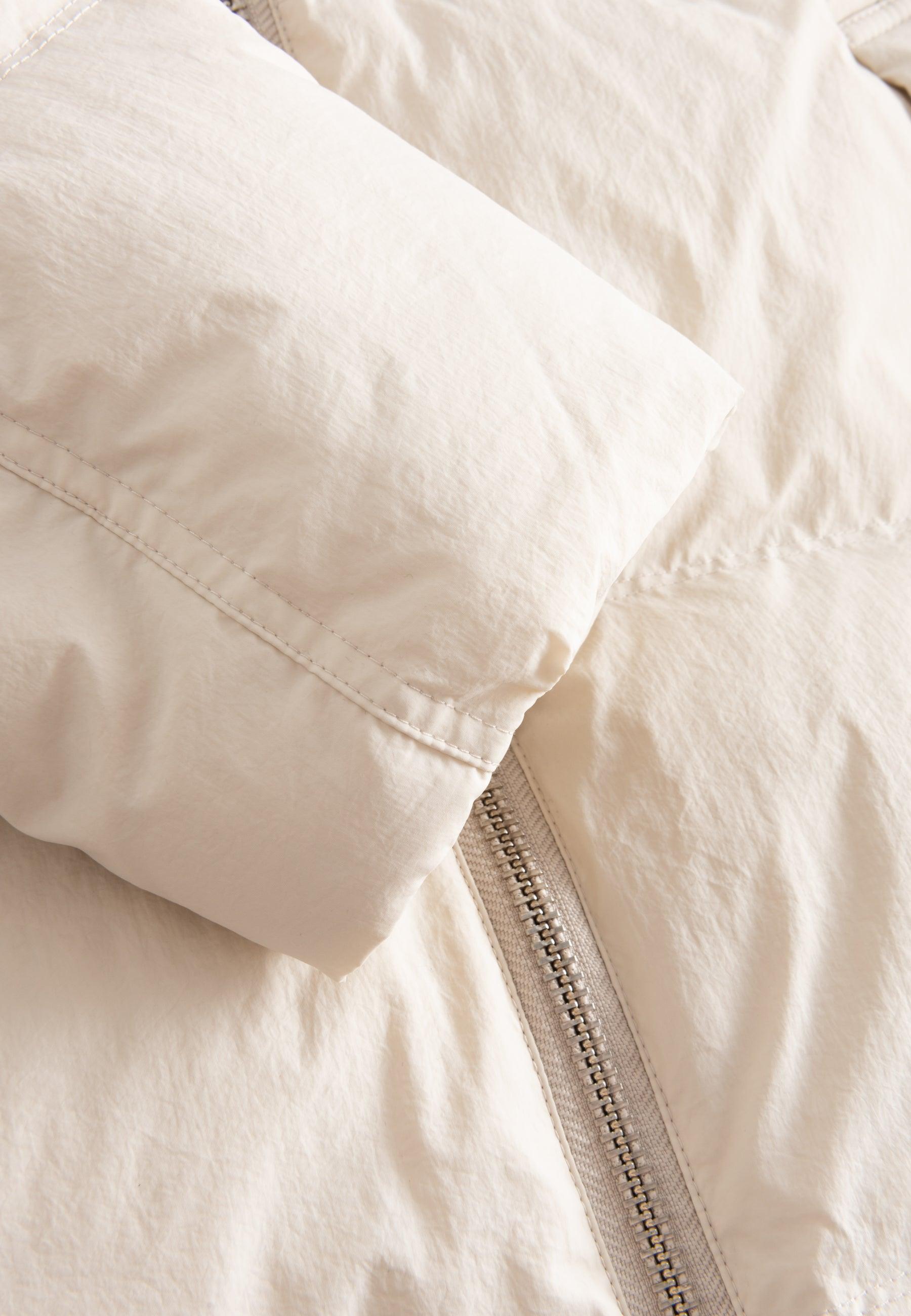 LÄST Long Hooded Puffer Jacket Off White Jackets Off White