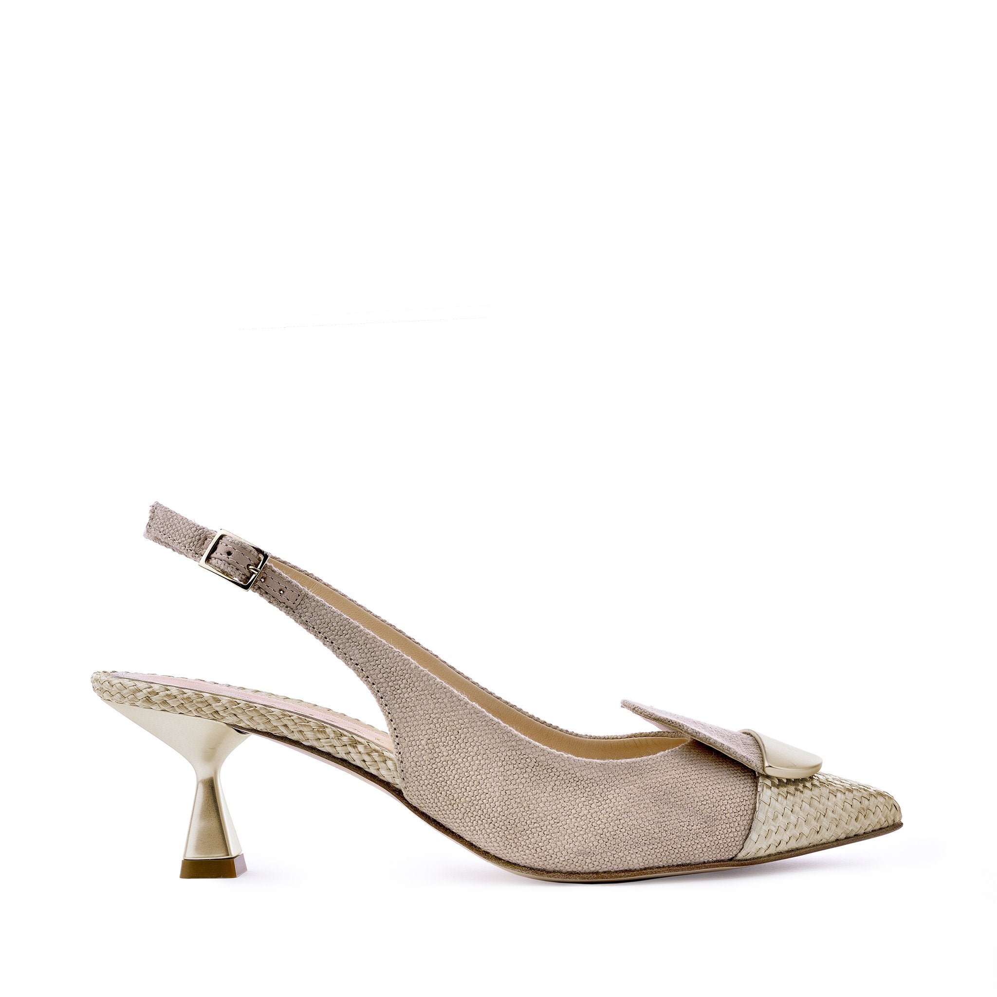 Lino Sling Back Pumps 1384Gold - 1