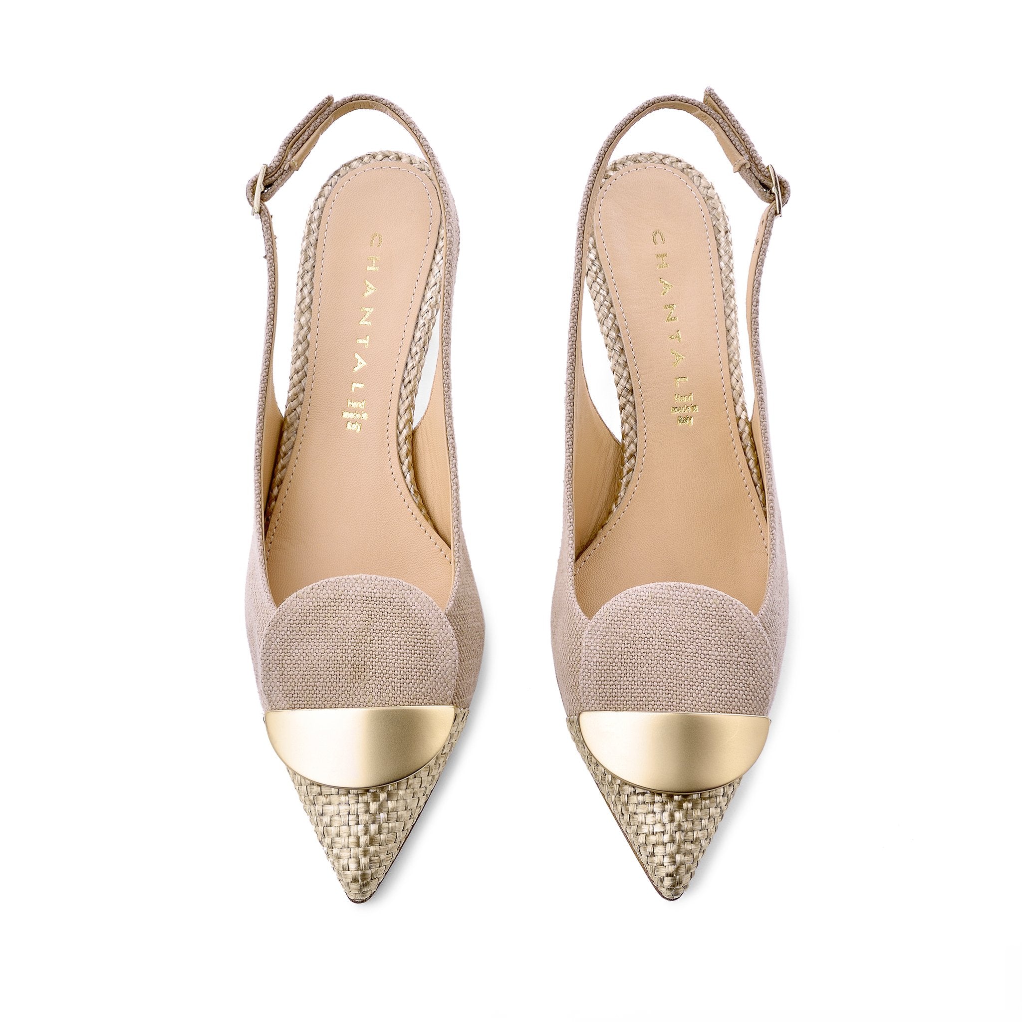 Lino Sling Back Pumps 1384Gold - 6