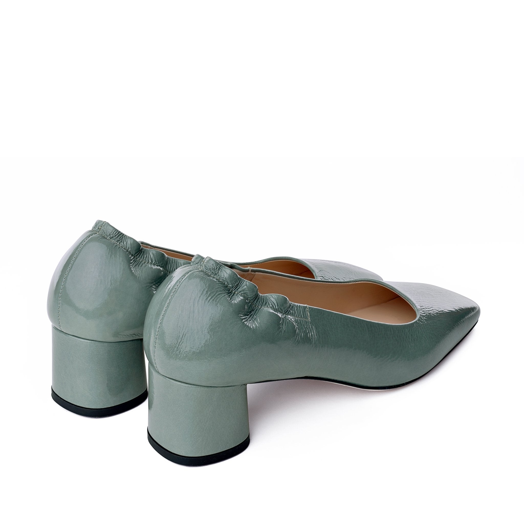 Nyoko Avocado Green Soft Naplak Pumps 20036-01-09 - 4