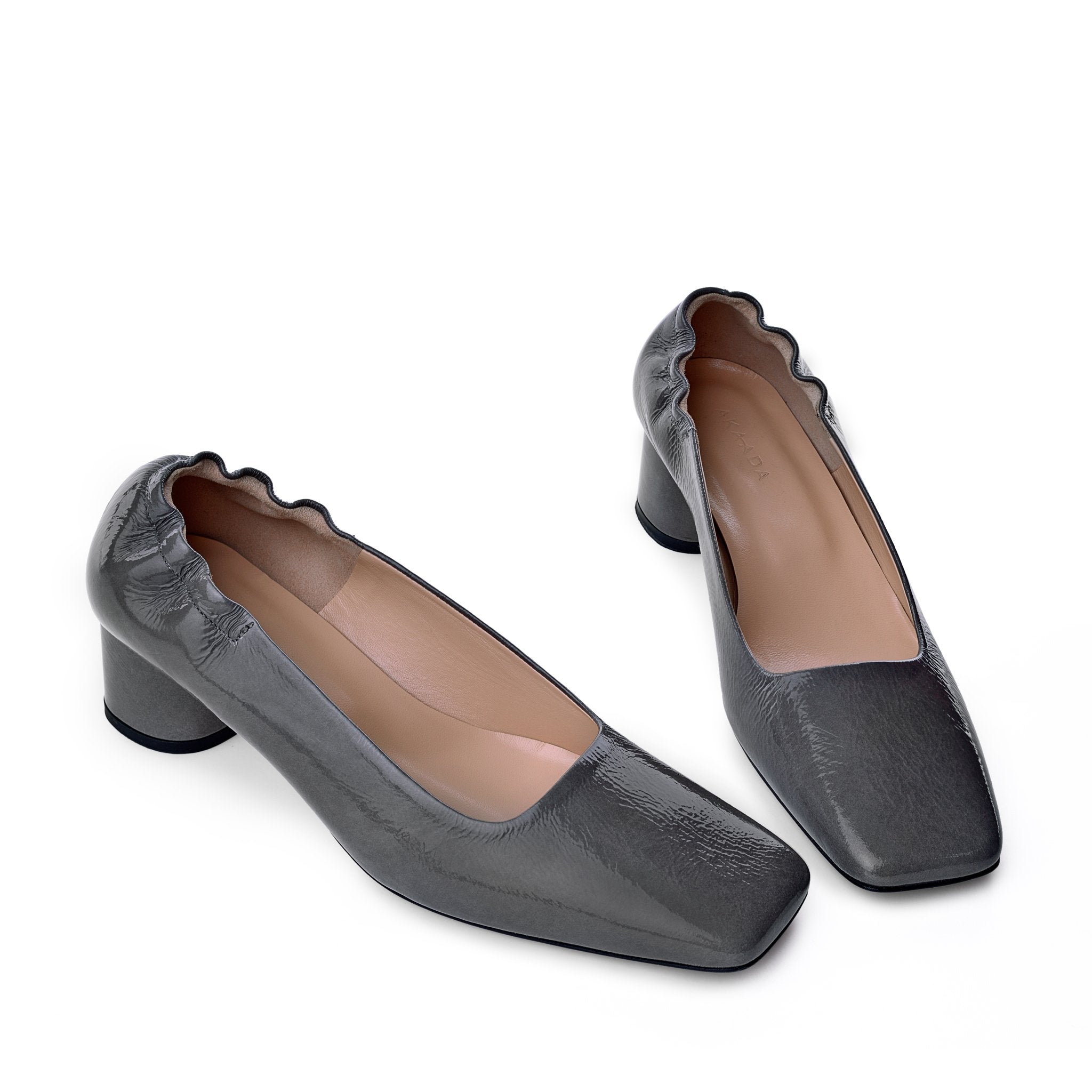 Nyoko Grey Soft Naplak Pumps 20036-01-11 - 6